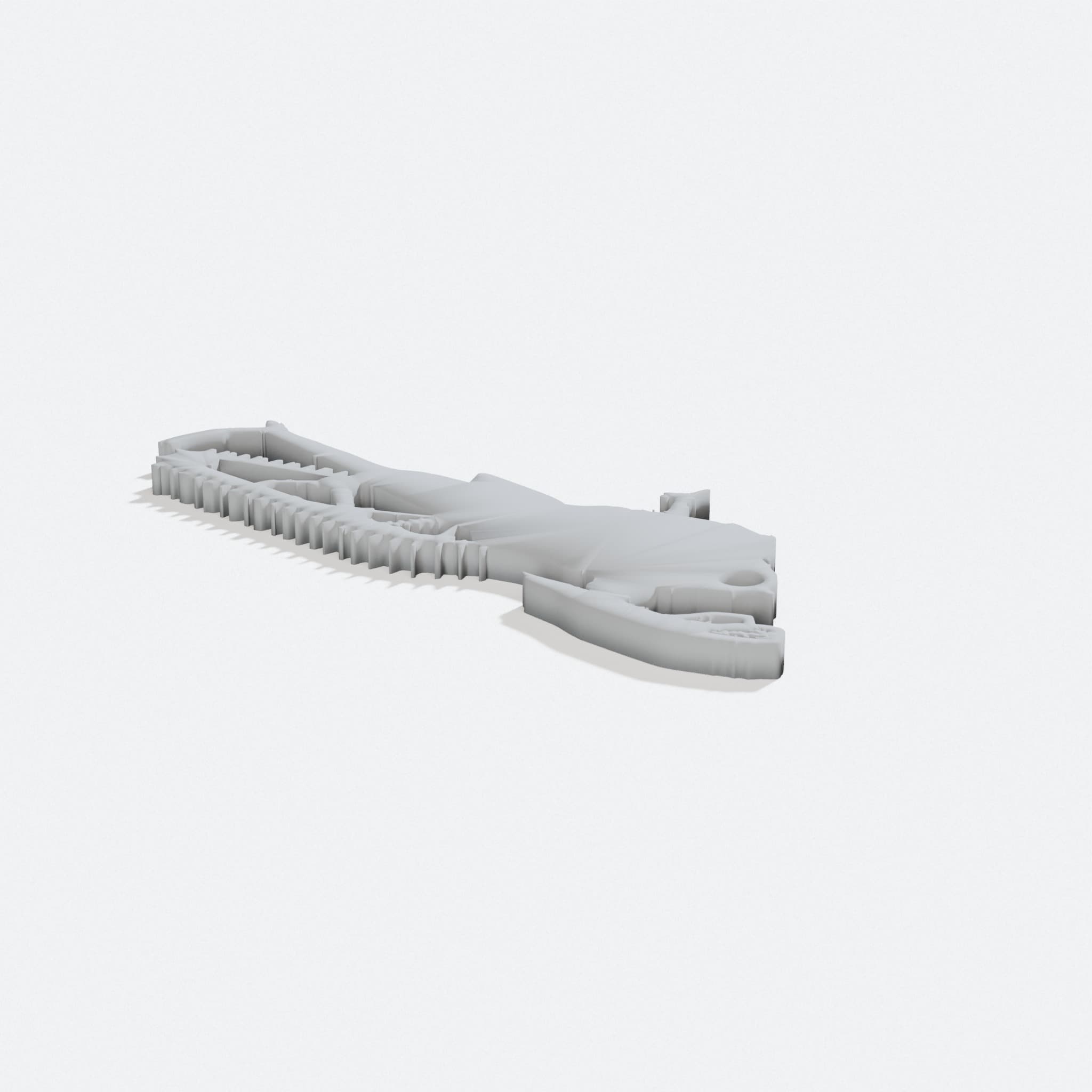 Snowmobile Keychain 3D Printed Toy, turn three quarter