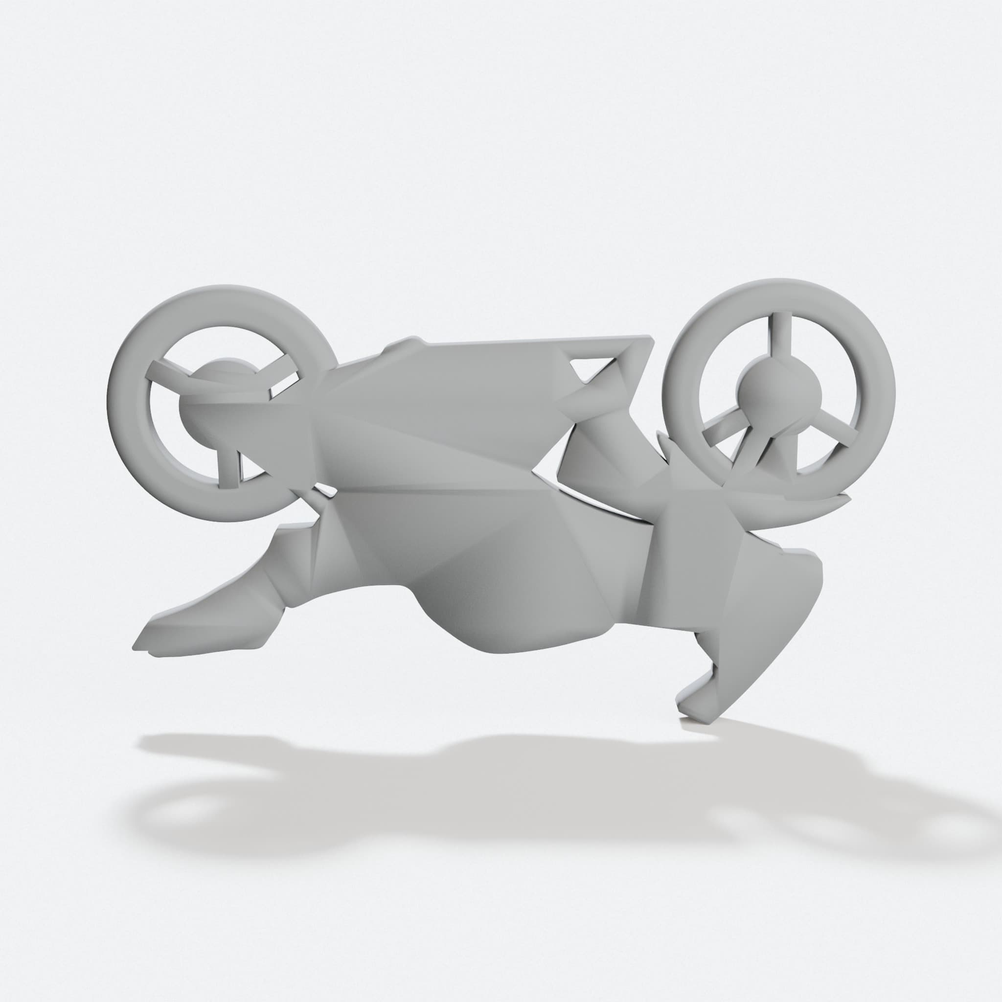 Ninja 250r Motorcycle Keychain, 3D Printed Toy, hero tilt