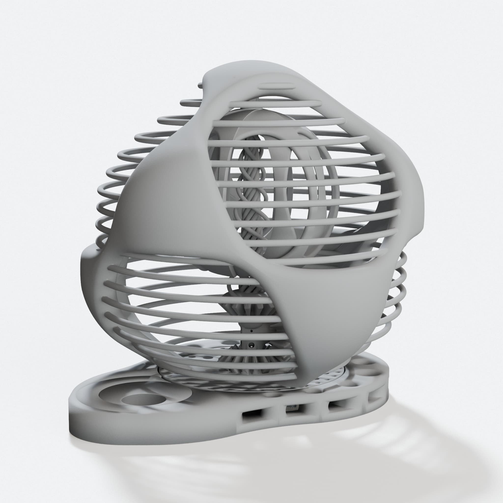 DeskOrbe v1 3D Printed Office Sculpture with Moving Gears, hero tilt