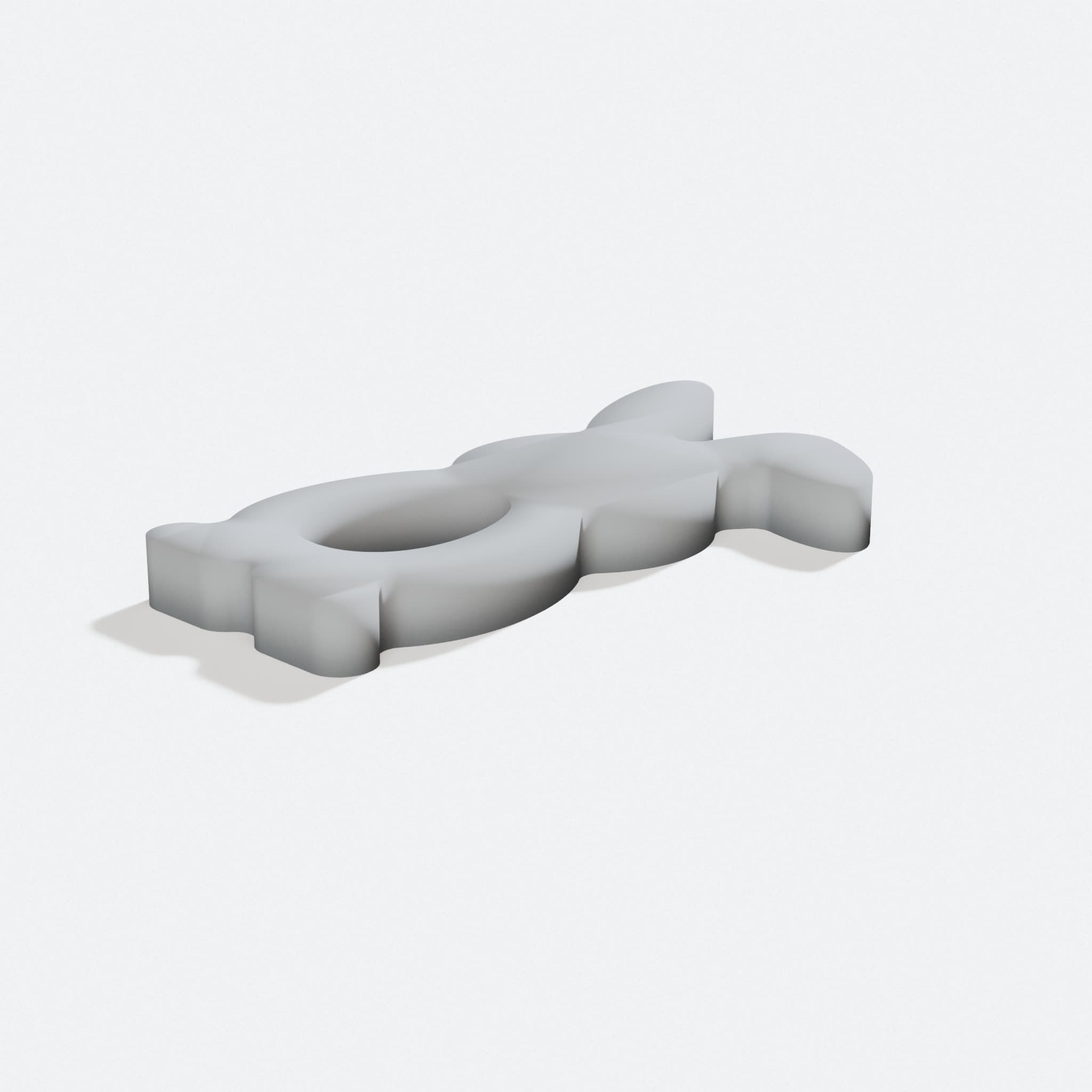 Bunny Easter Egg Holder 3D Printed Ornament, turn three quarter