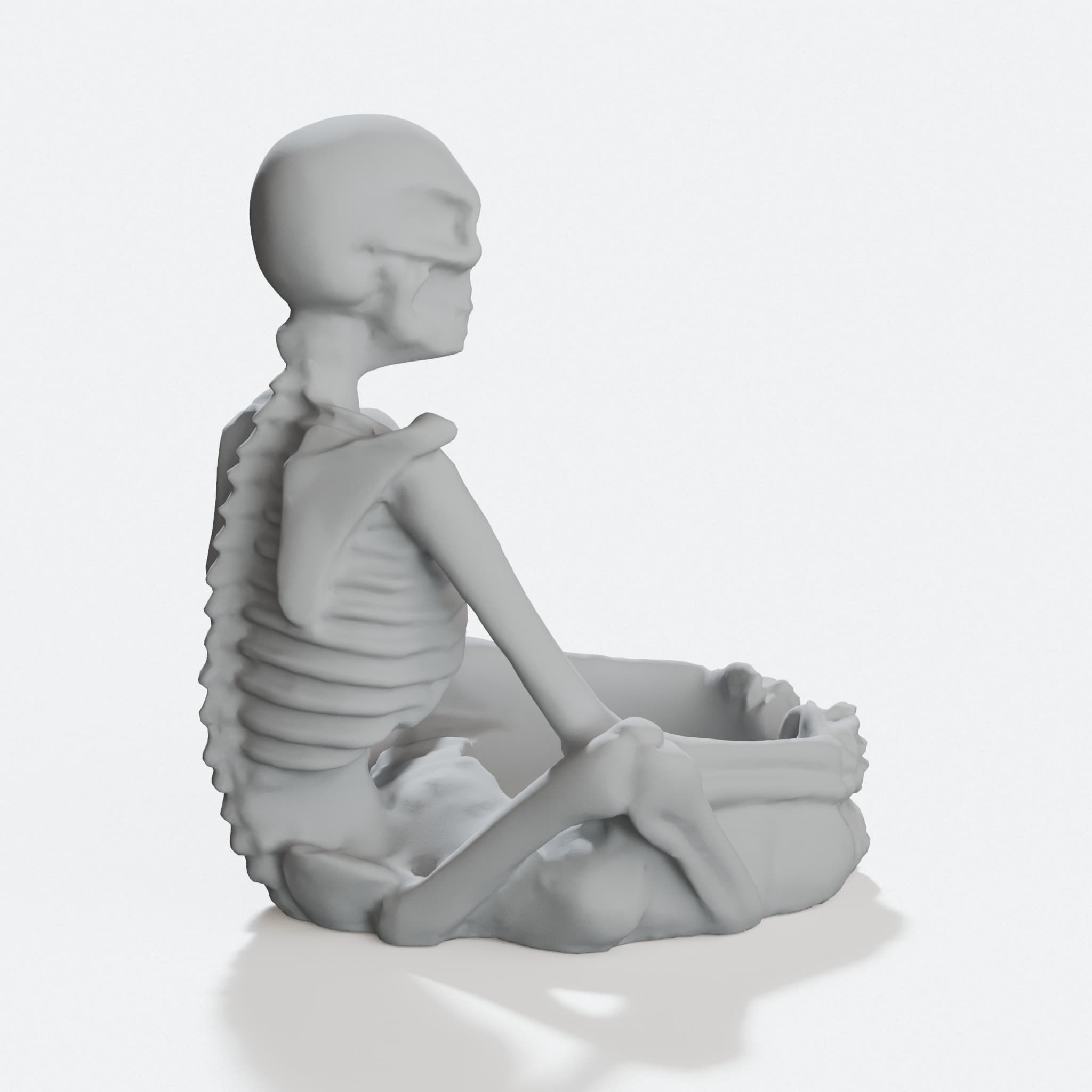 Skeleton Candle Holder 3D Printed Home Decor, hero tilt