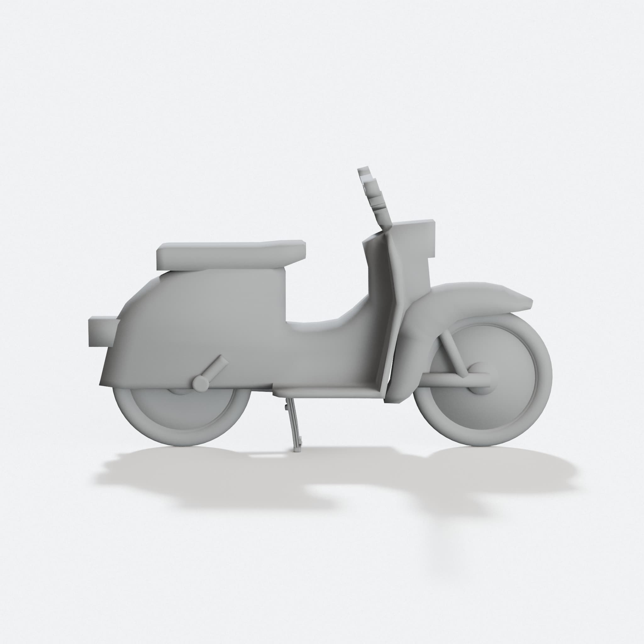 Schwalbe Scooter 3D Printed Toy Model, hero tilt