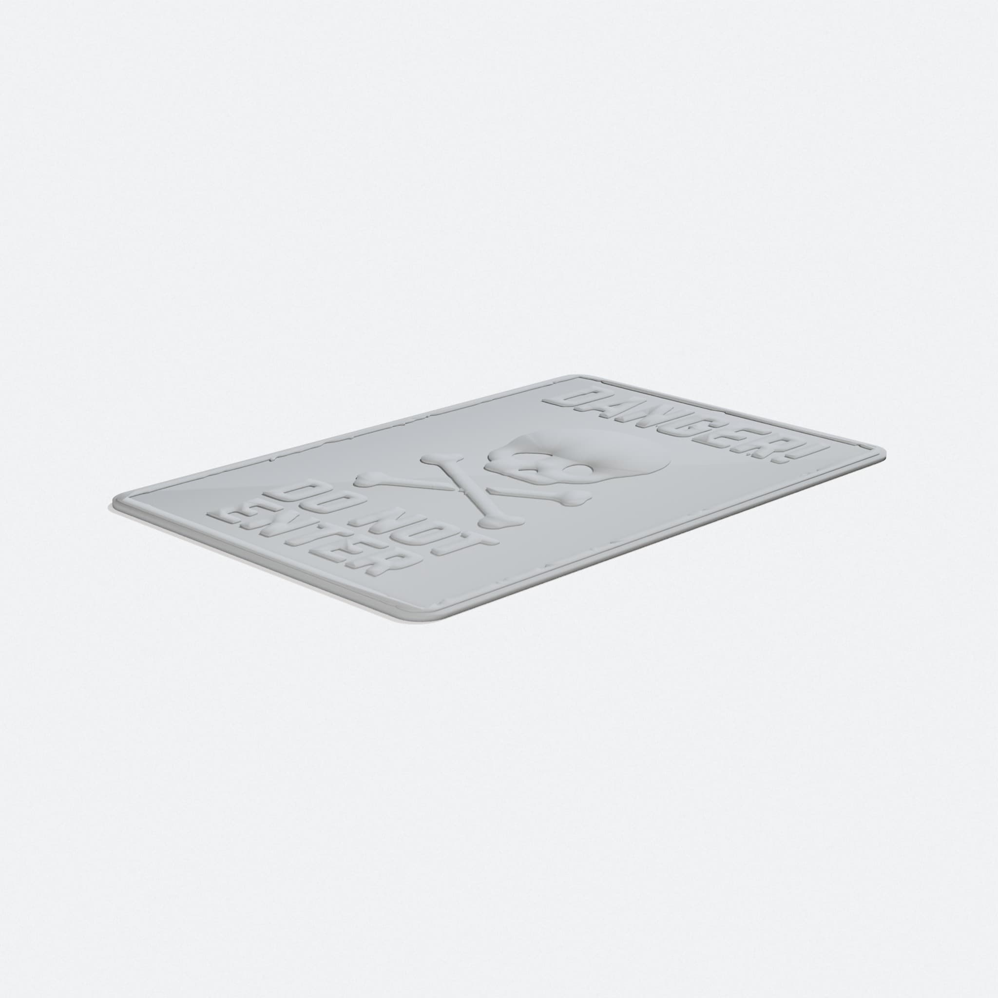 Do Not Enter 3D Printed Home Decor Sign, turn three quarter