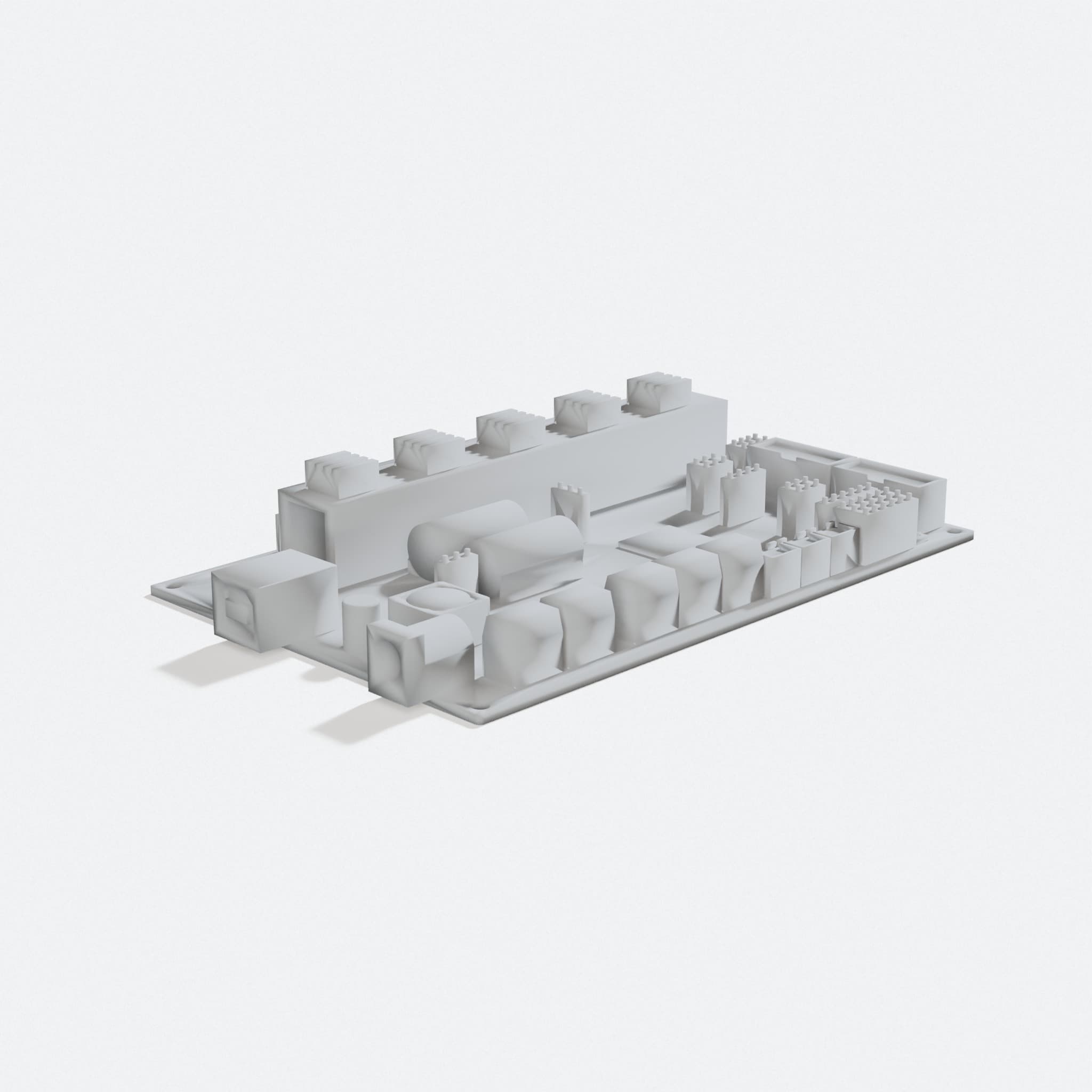 TriGorilla Board Mockup for 3D Printer Testing, turn three quarter