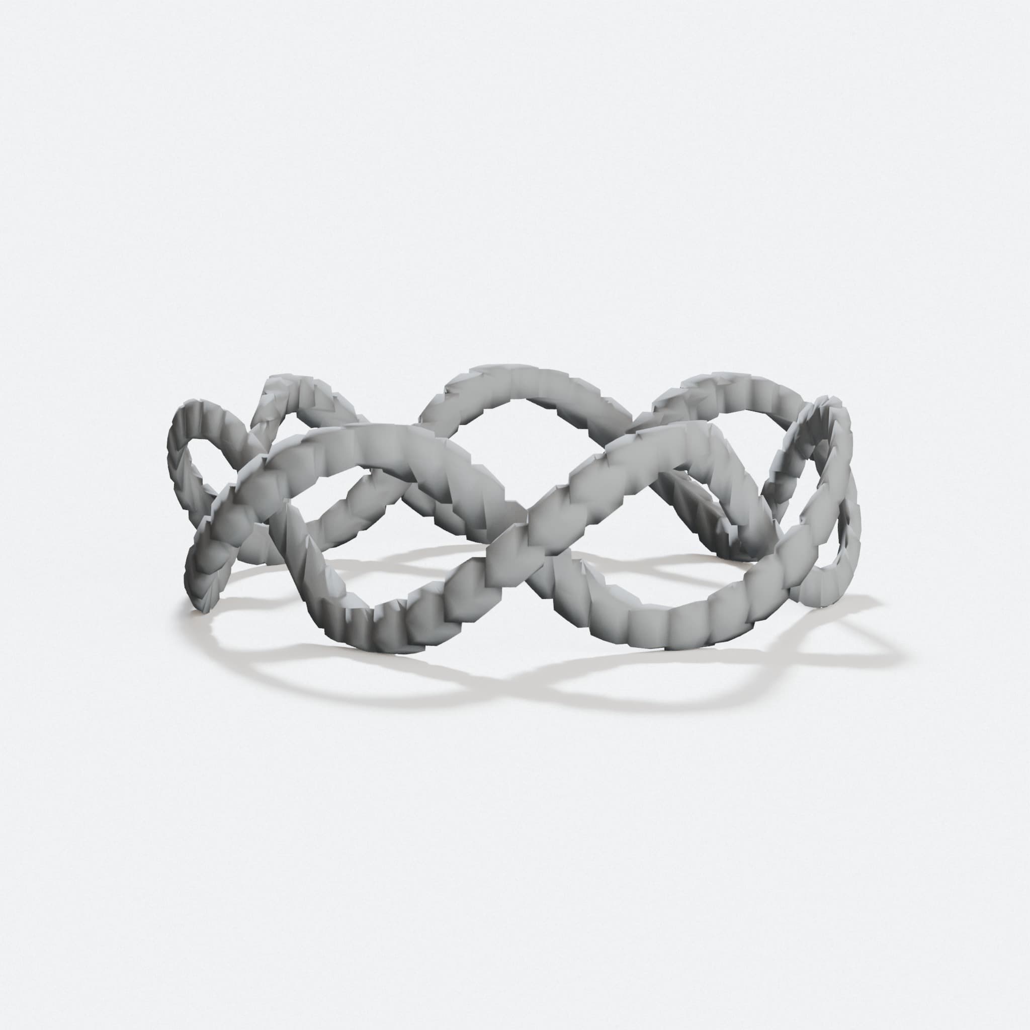 Spiral on Torus Bracelet – Flexible 3D Printed Wearable, hero tilt