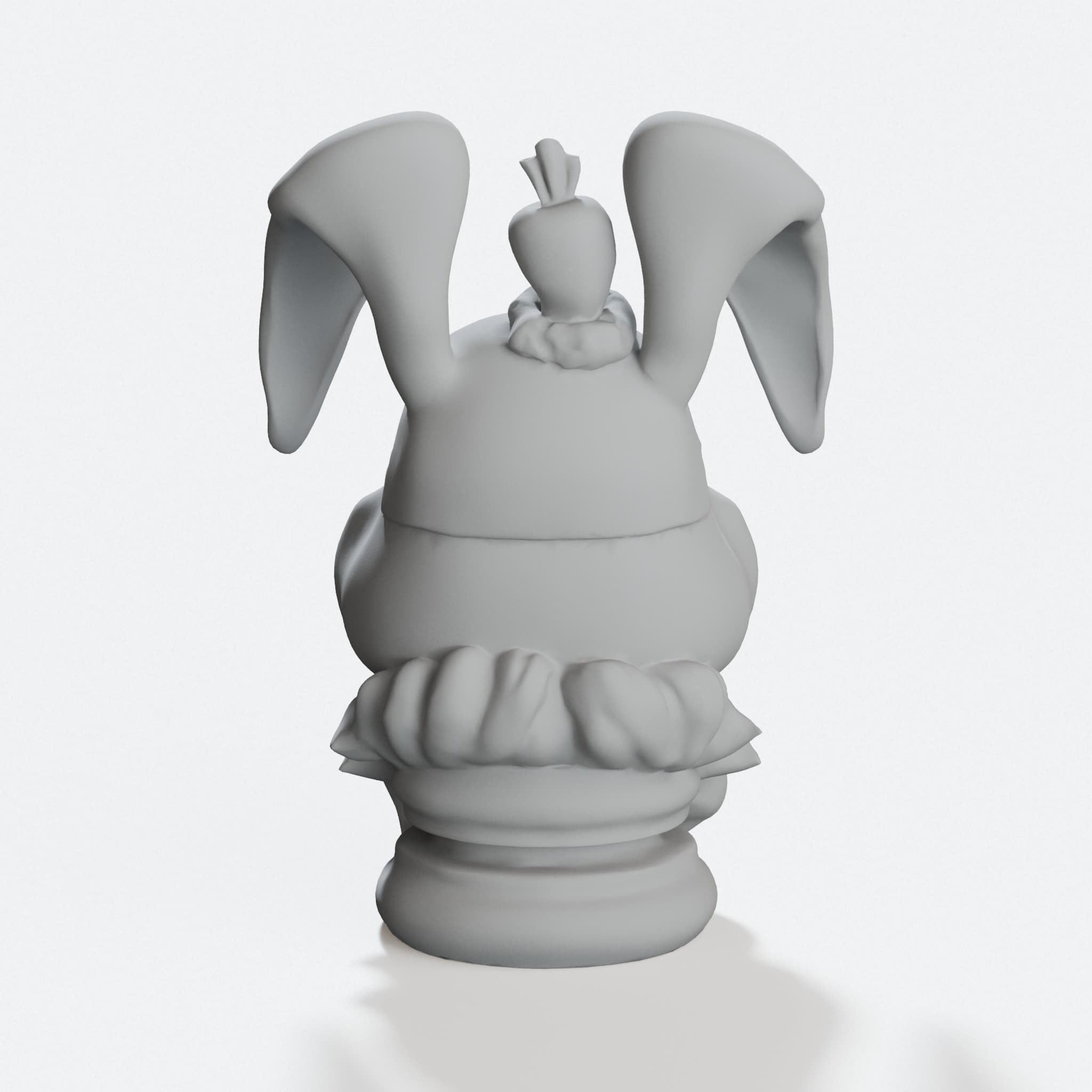 Ugly Rabbit 3D Printed Toy, Quirky Animal Design, hero tilt