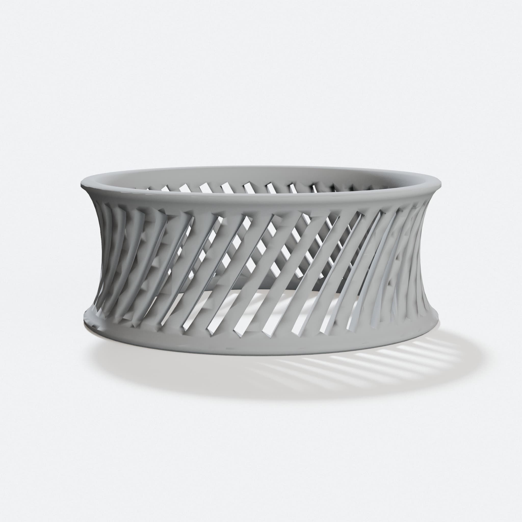 Bracelet VI 3D Printed Gift, Slotted Concave Design, hero tilt