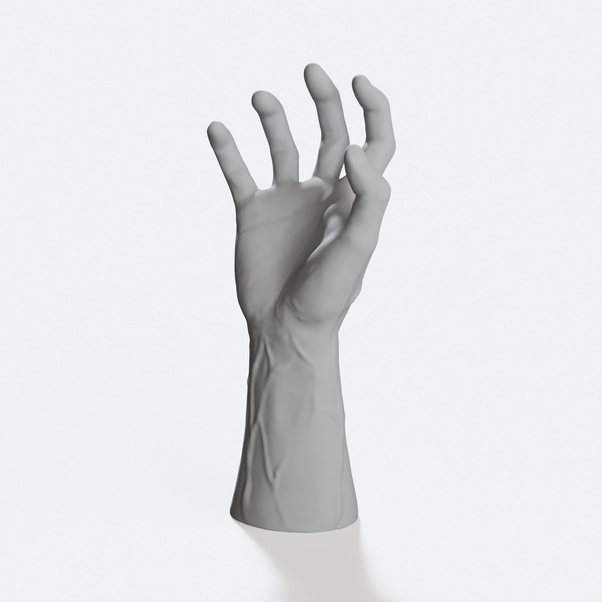 Reaching Zombie Hand 3D Printed Home Decor Wall Mount, hero tilt