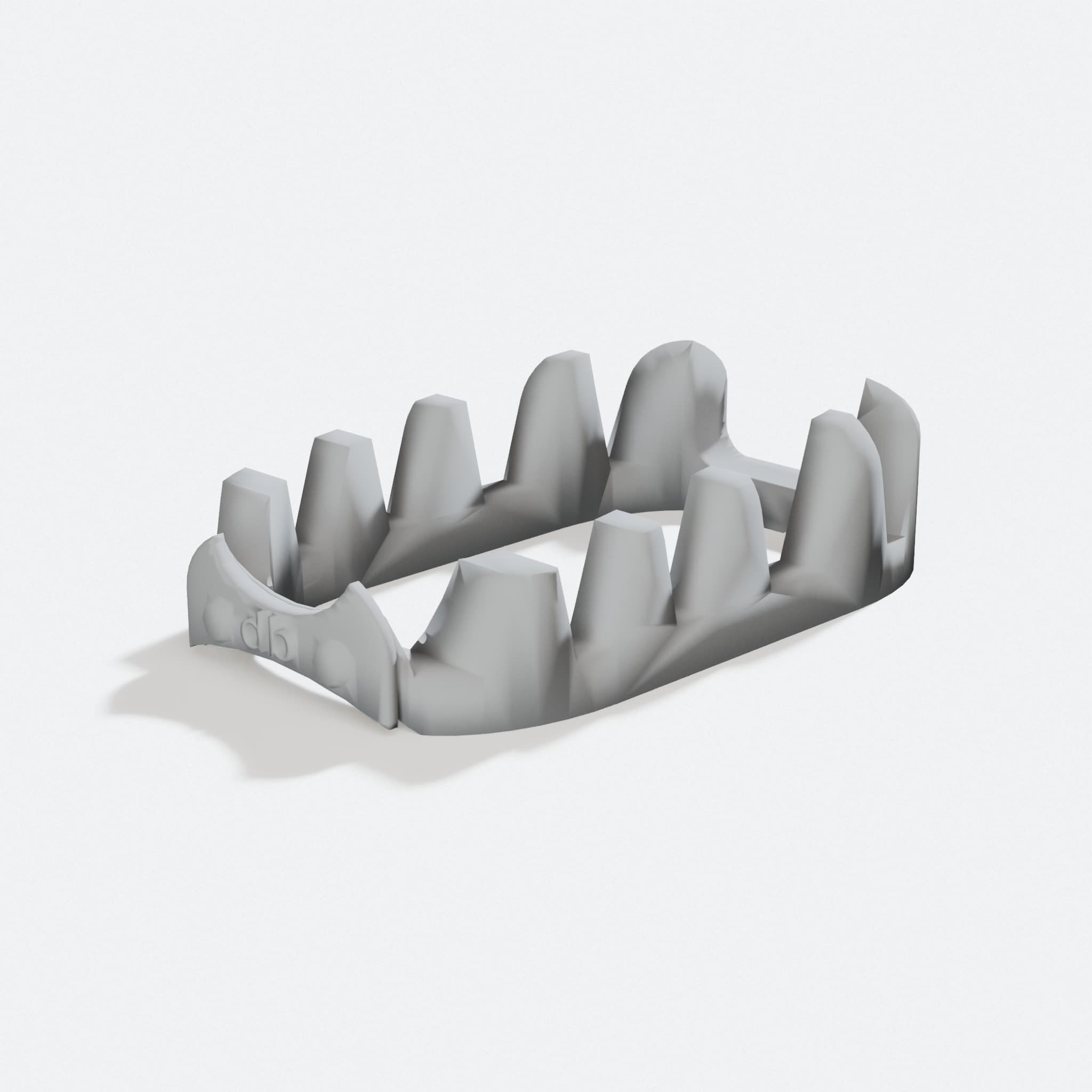 5-Slot Tech Stand, 3D Printed Office Accessories, turn three quarter