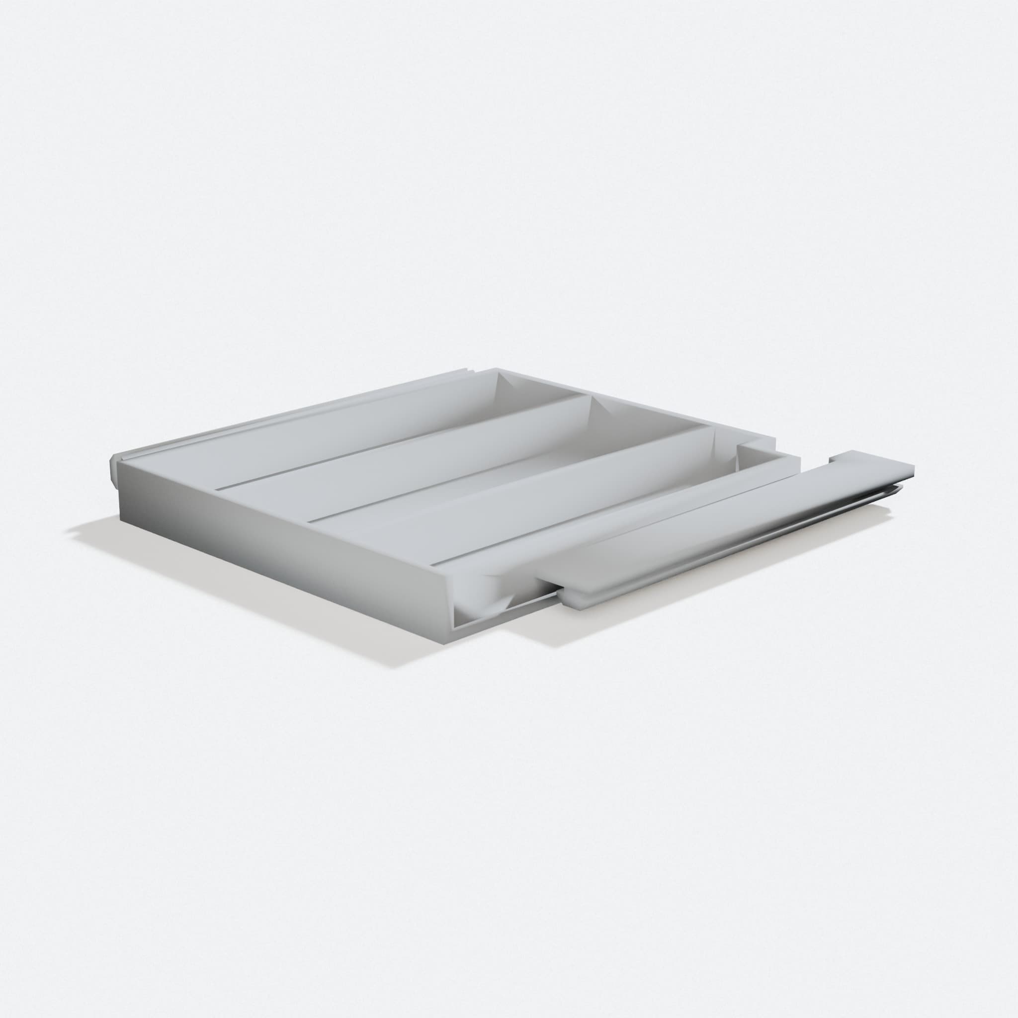 Ender 3 Base Shelf with Separators, turn three quarter