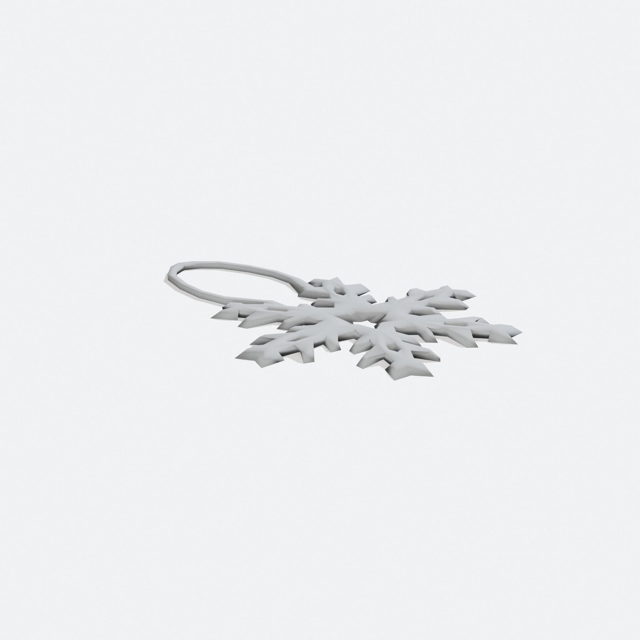 Snowflake Tree Ornament for Holiday Decorating, turn three quarter