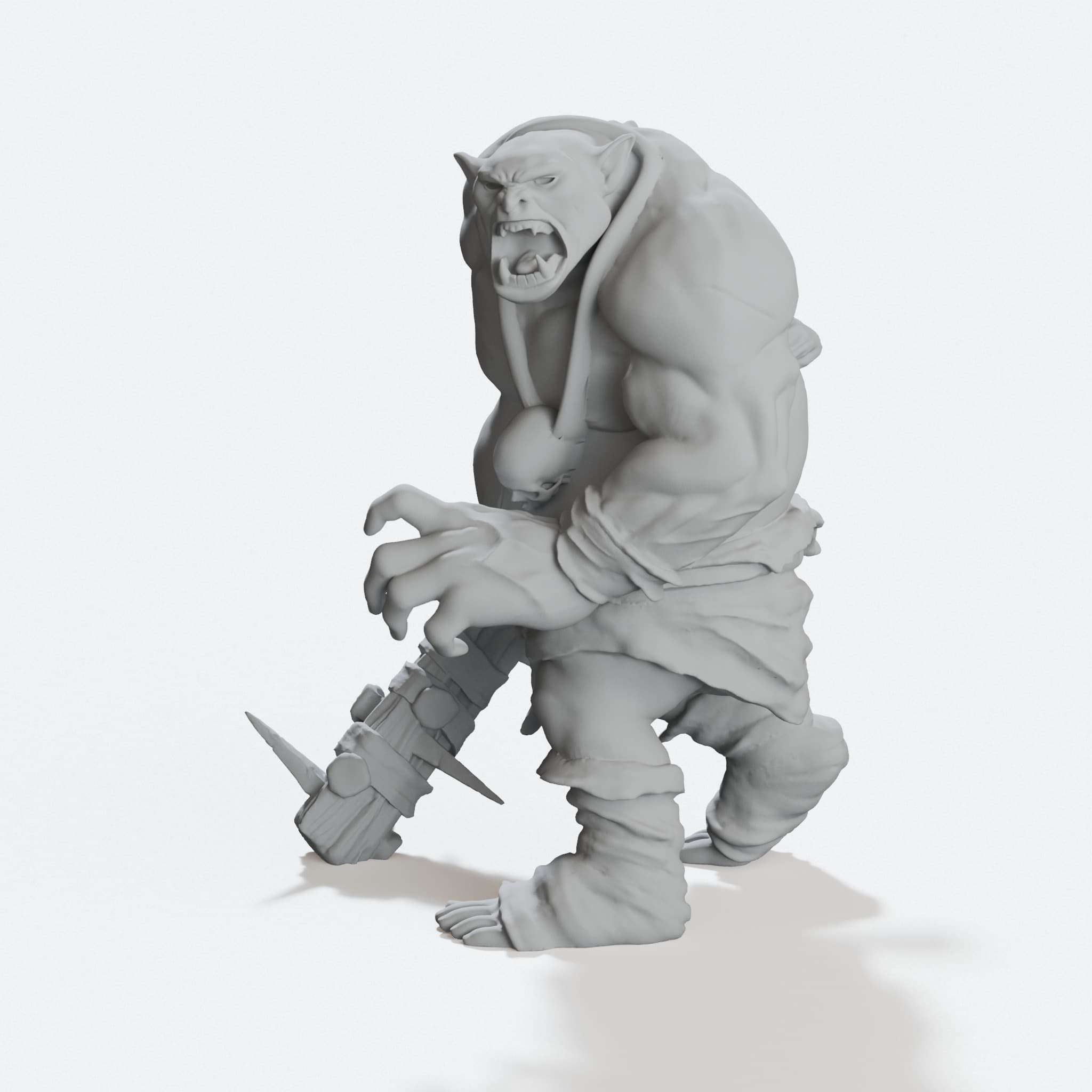Ogre D&D Mini - 28mm Tabletop Gaming Figure, hero tilt