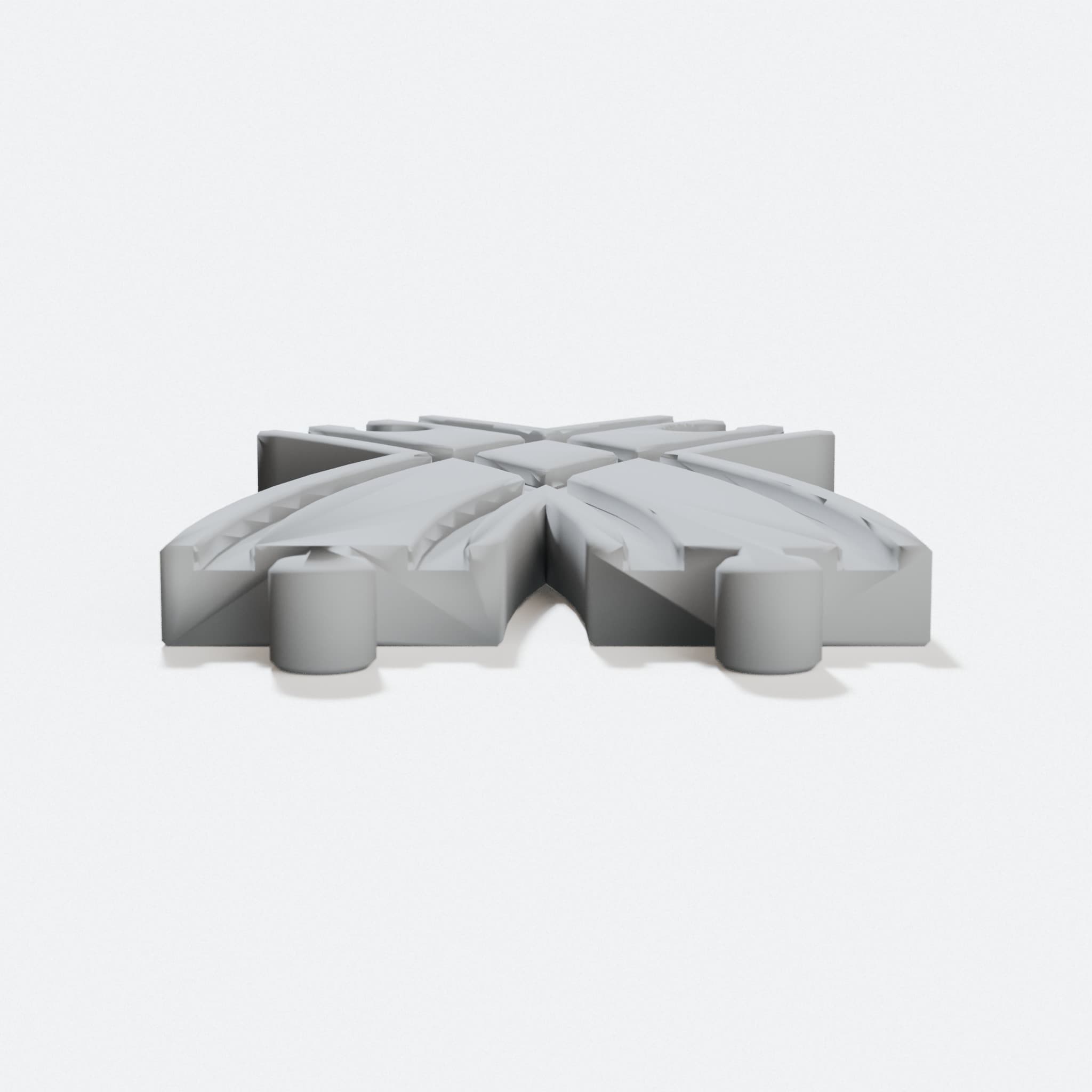 3D Printed Toy Train Track Crossing and Curve Set, hero tilt