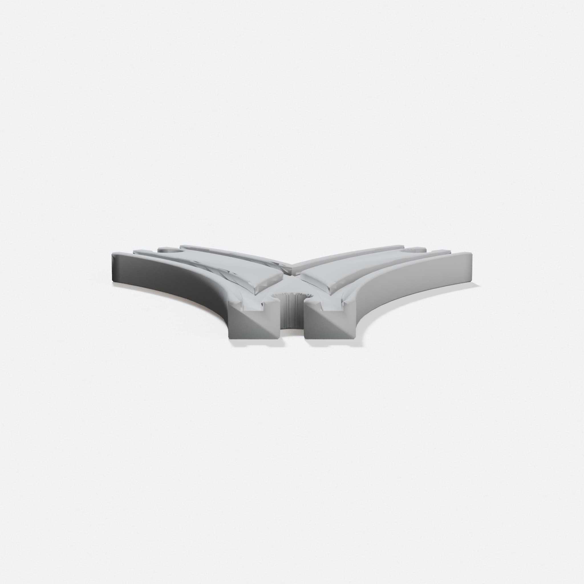 3D Printed Toy Train Track Curved Switch Left Right, hero tilt