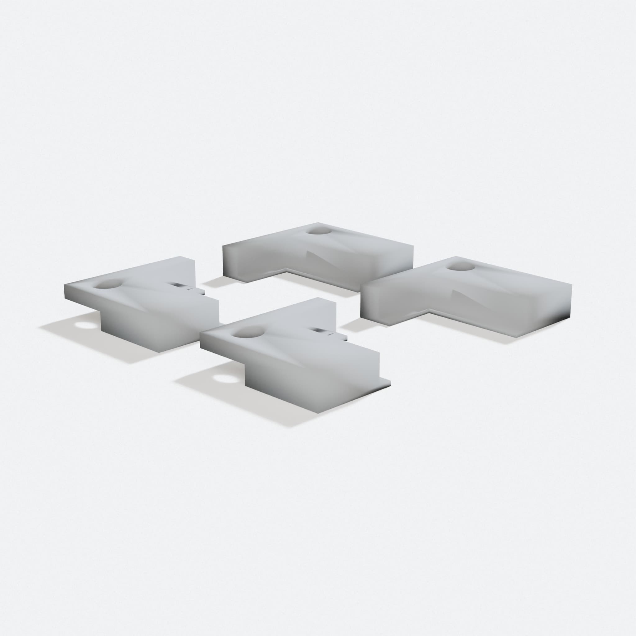 Geetech I3 Glass Bed Corner Clamps, turn three quarter