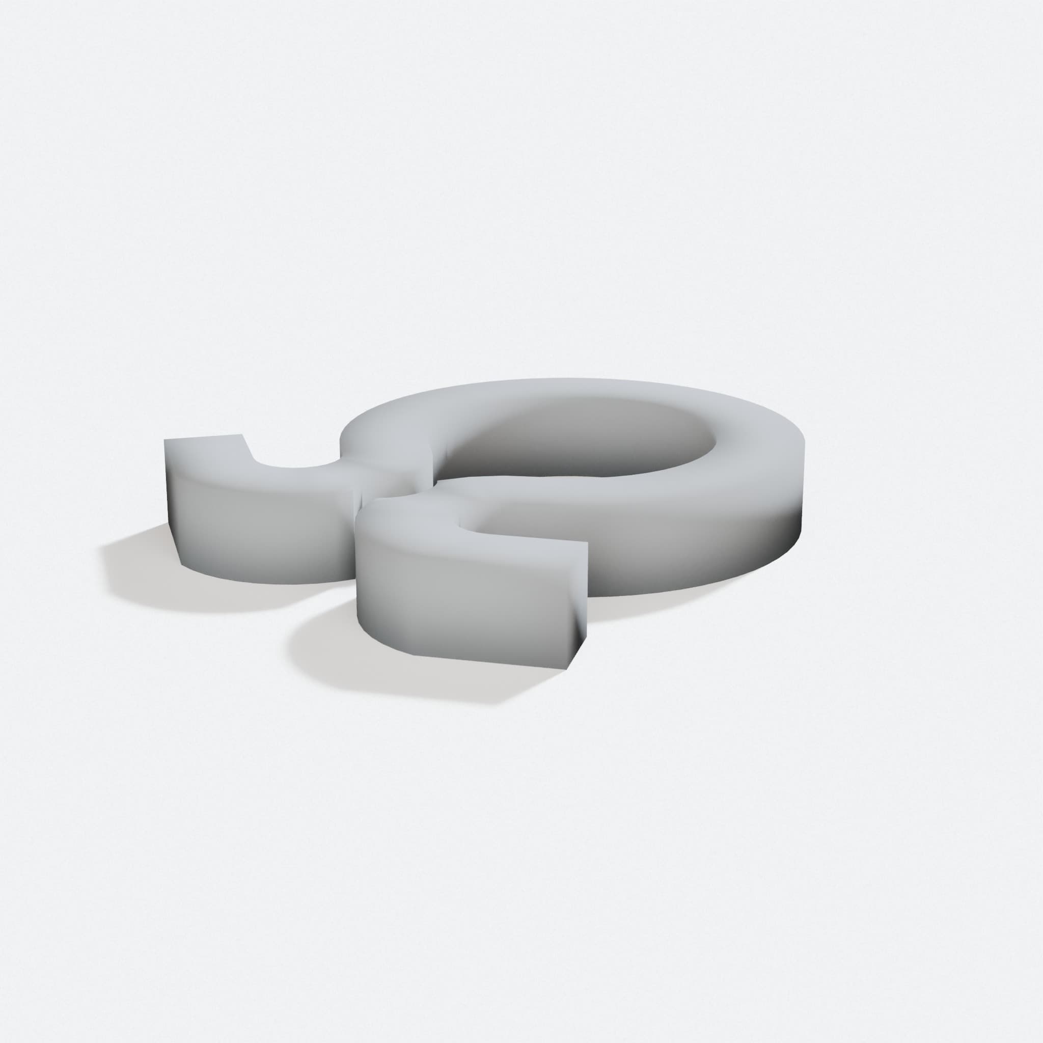 Omega Plant Clip, 3D Printed Garden Support Ring (Customizable), turn three quarter