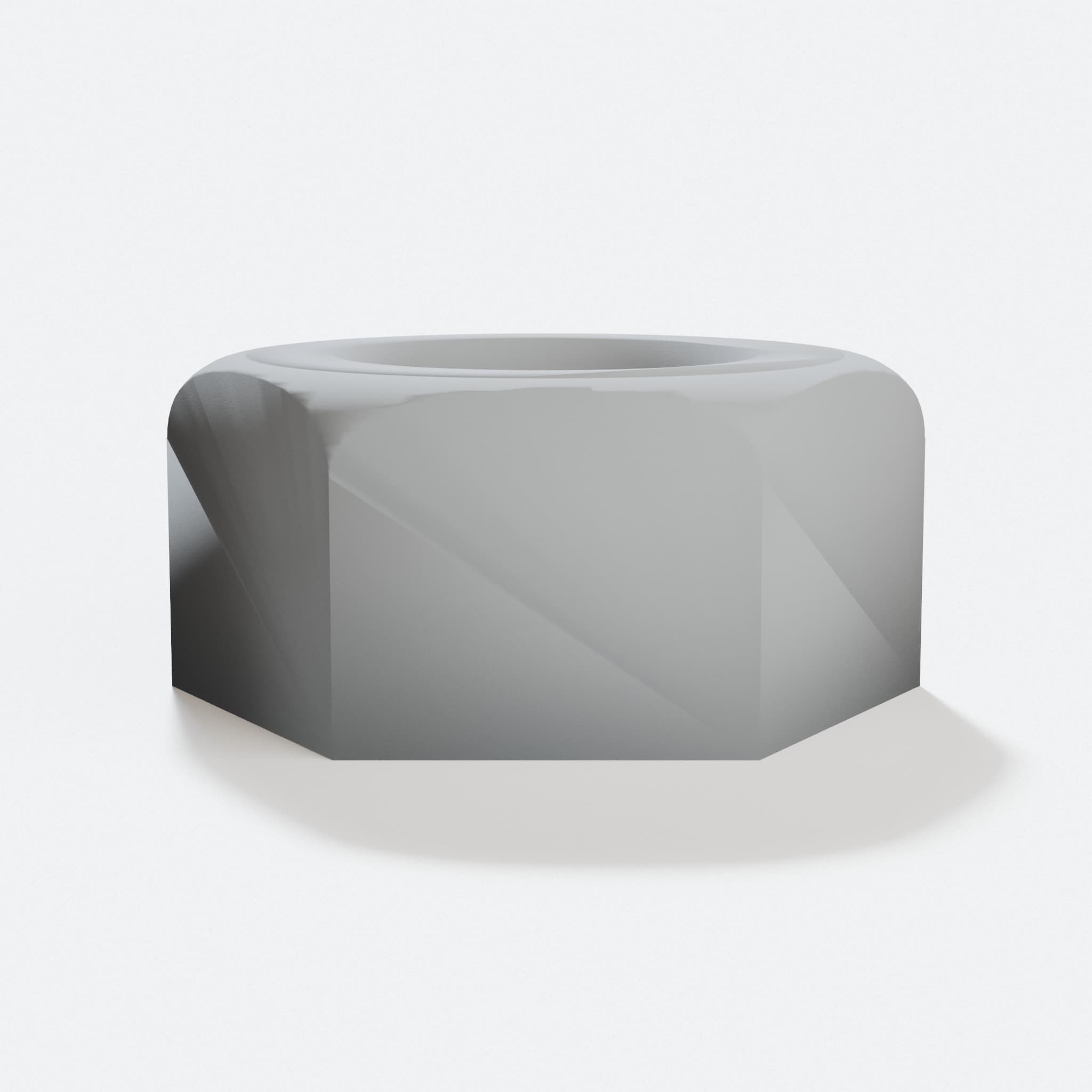 ABS-Lock Nuts 8mm (Jam Nut, 3D Printed Workshop Tool), hero tilt