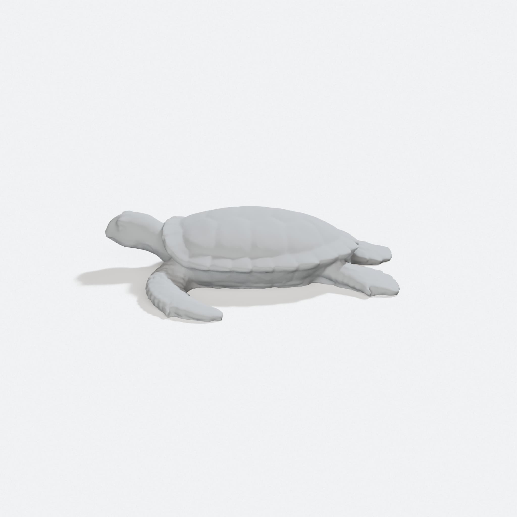 Garden Turtle 3D Printed Home Decor Sculpture, turn three quarter