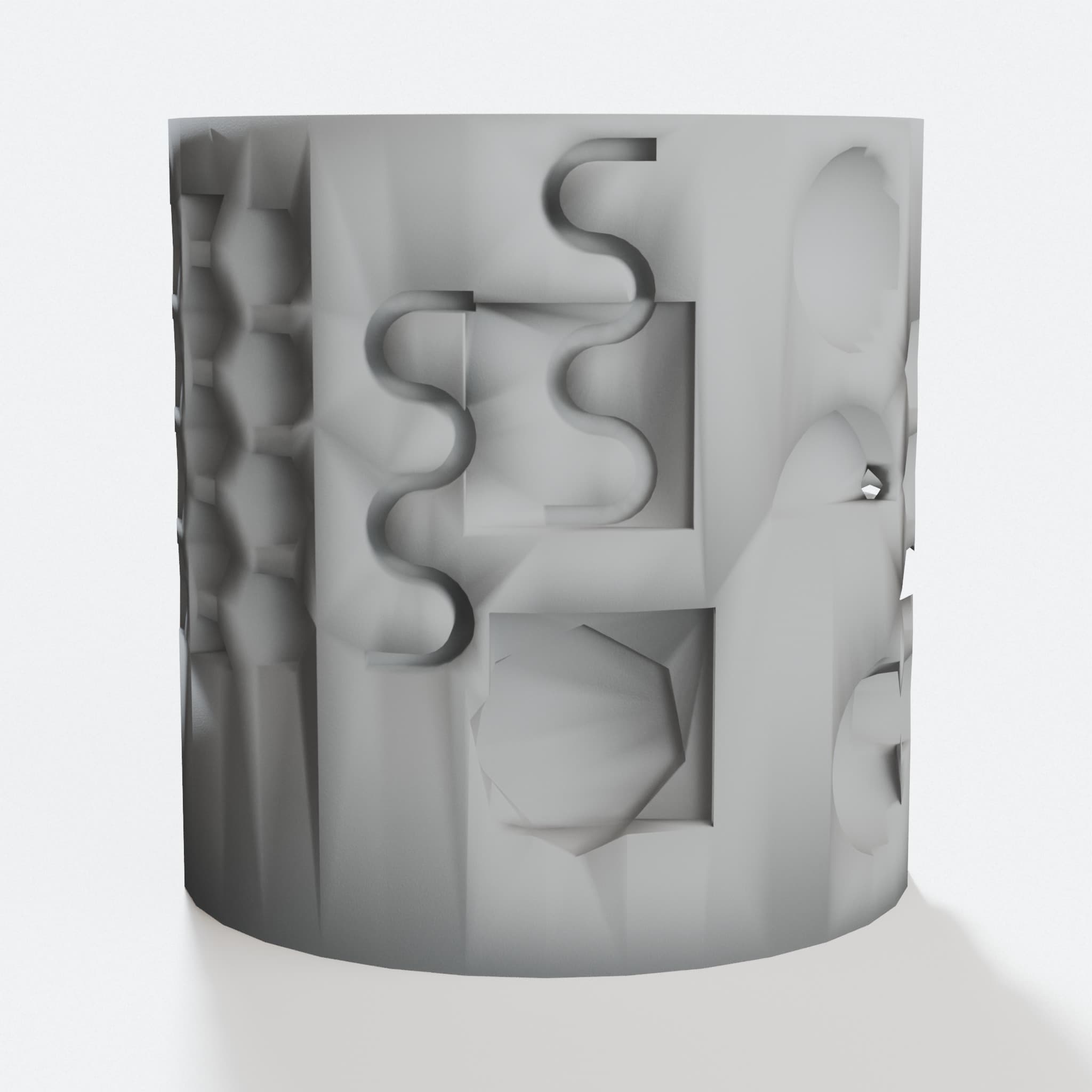 Abstract Flower Pot - 3D Printed Home Decor Planter, hero tilt