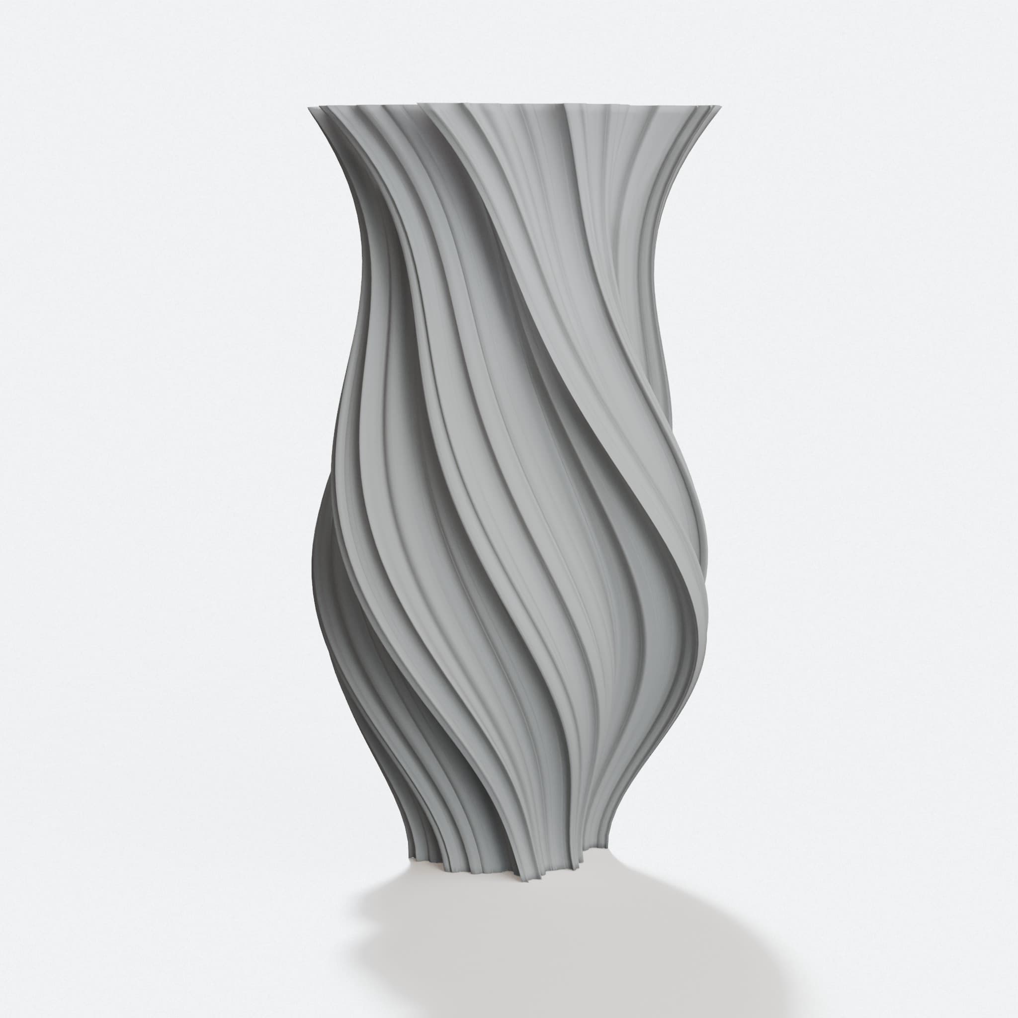 Mandelbrot Fractal Twist Vase No.2 - 3D Printed, hero tilt