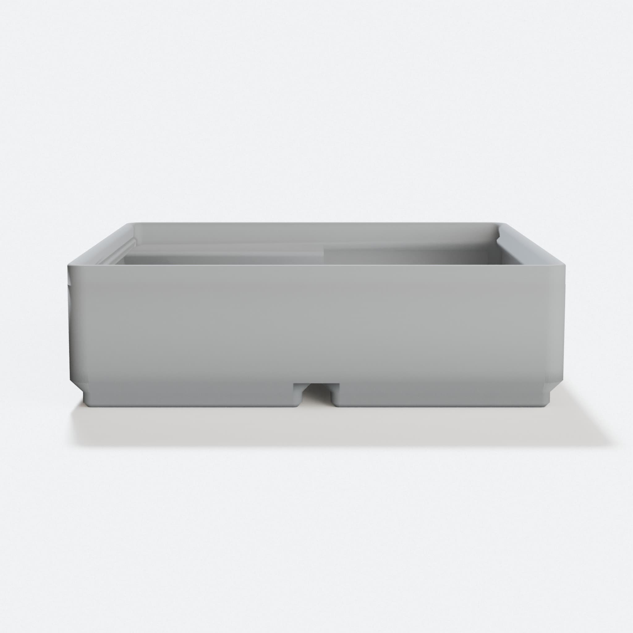 Gridfinity Bin 2×2 × 3u (Magnet Holes), hero tilt