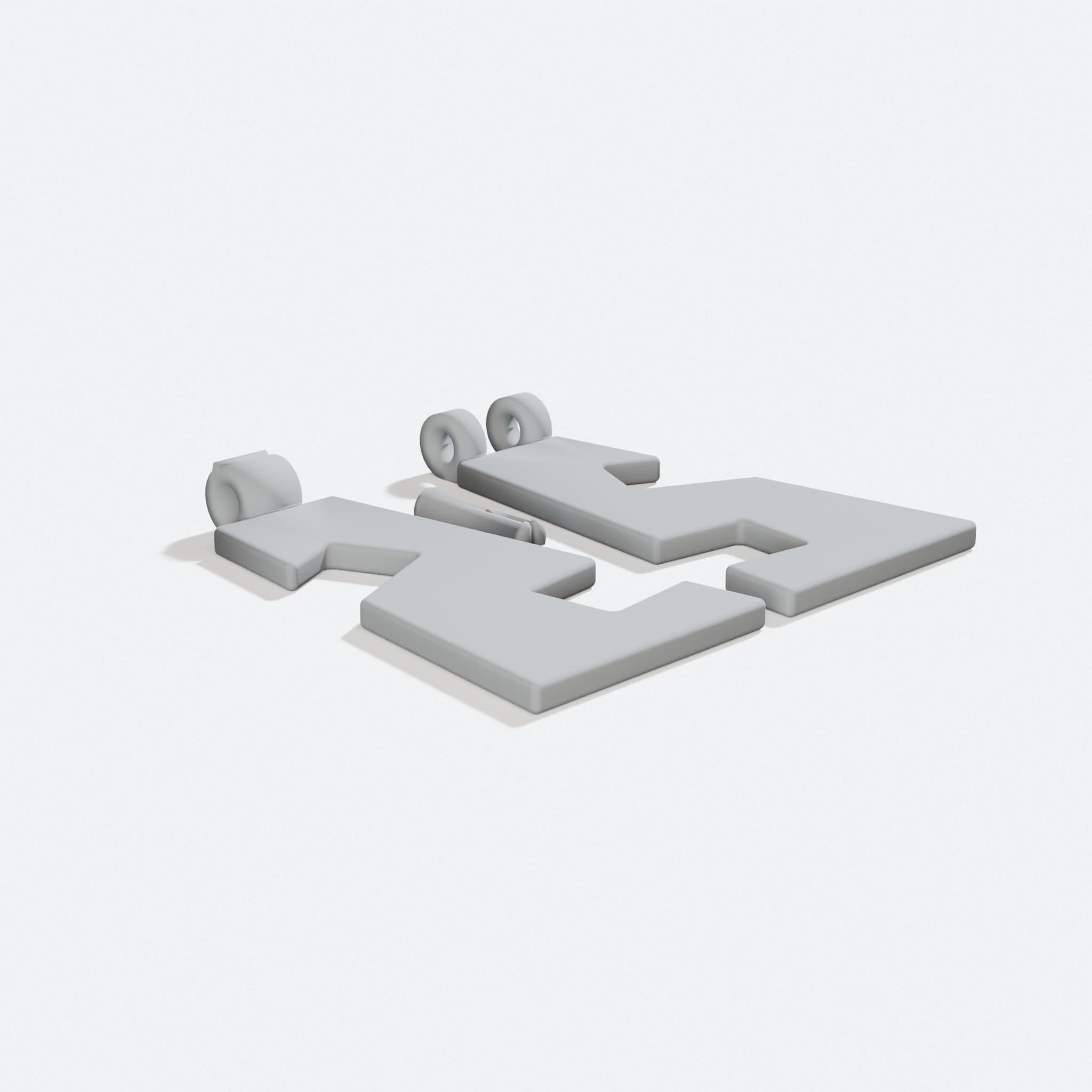 3D Printed Phone Stand, No Supports Needed, turn three quarter