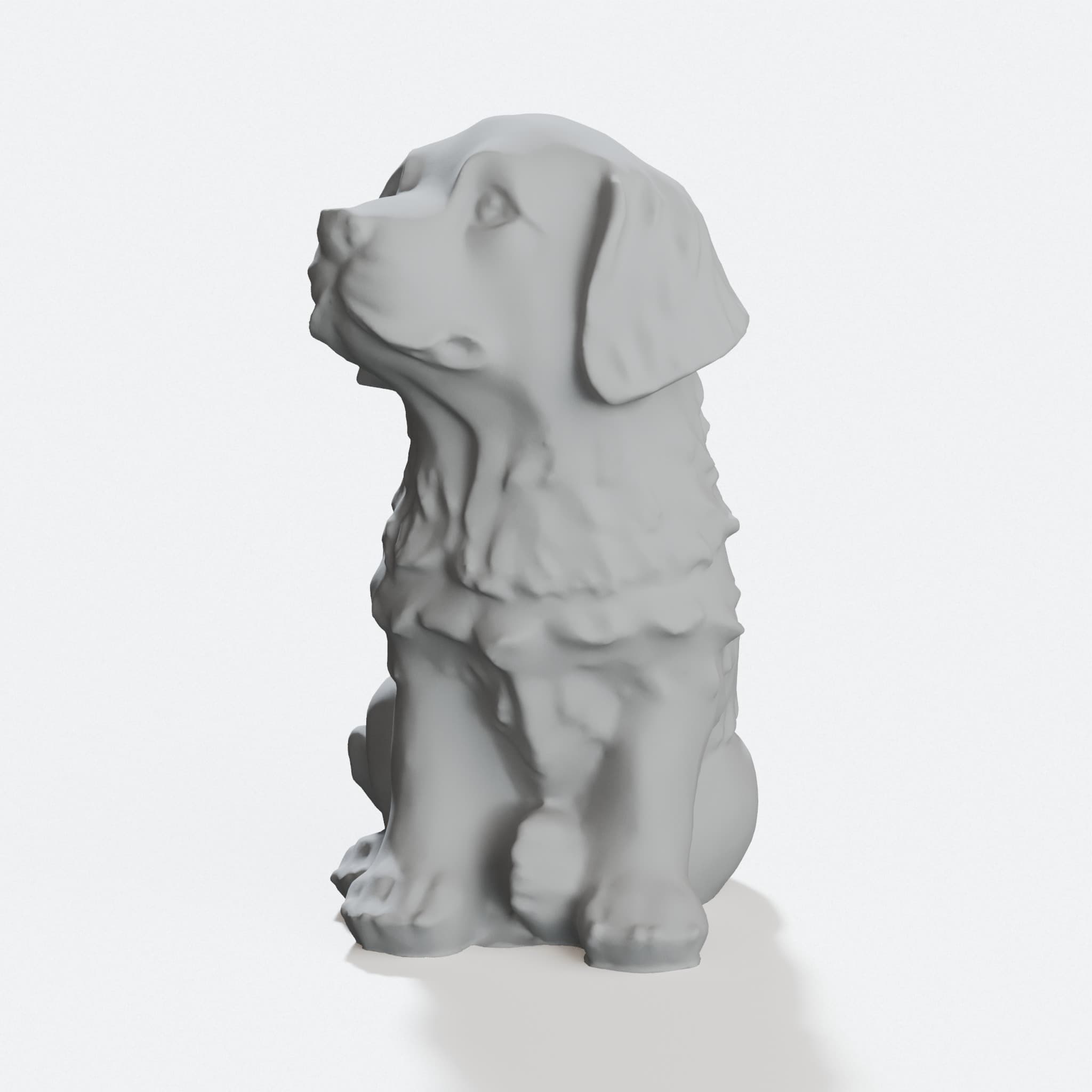 3D Printed Puppy Toy - Labrador Dog Figure, hero tilt