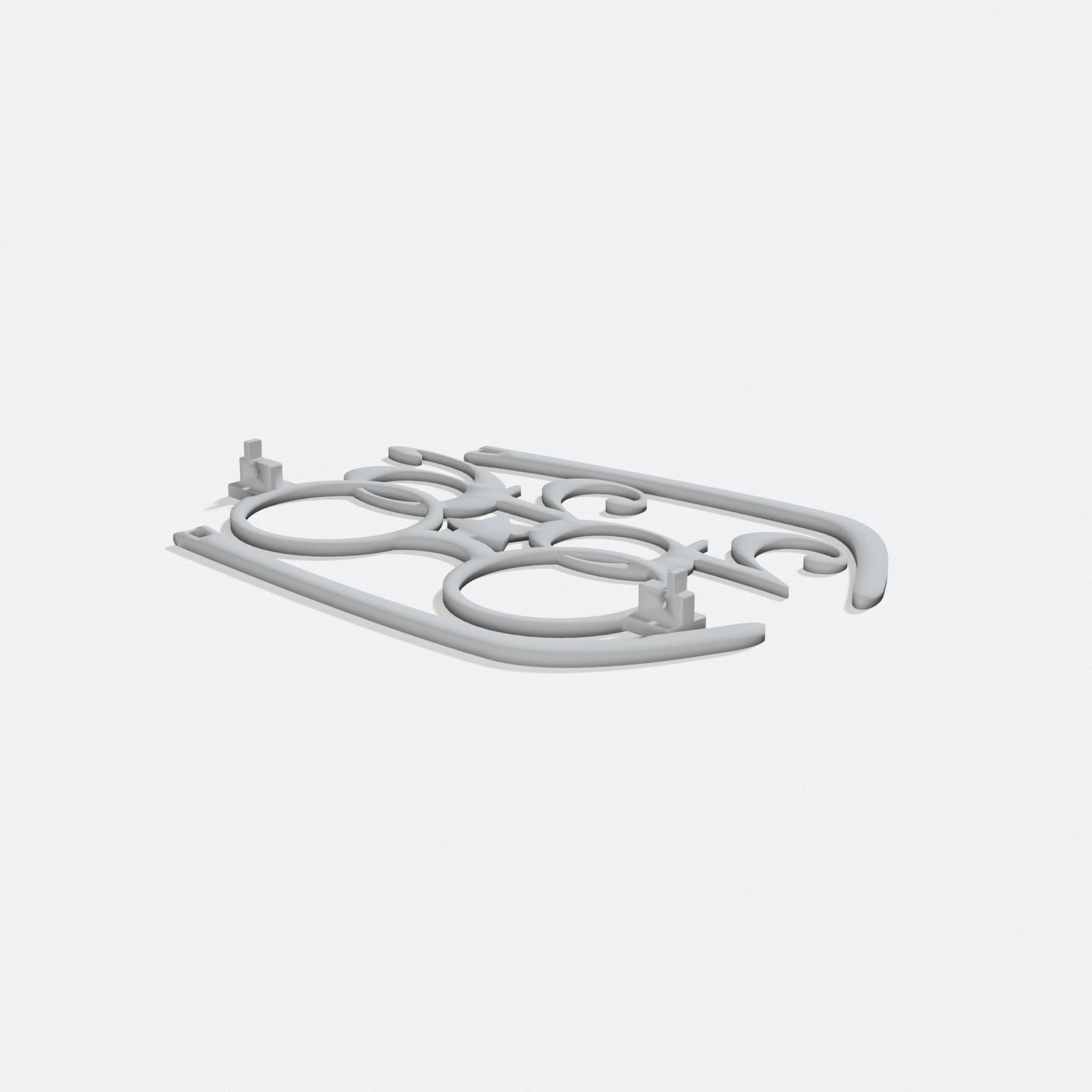 2026 Glasses 3D Printed Fidget Toy, turn three quarter