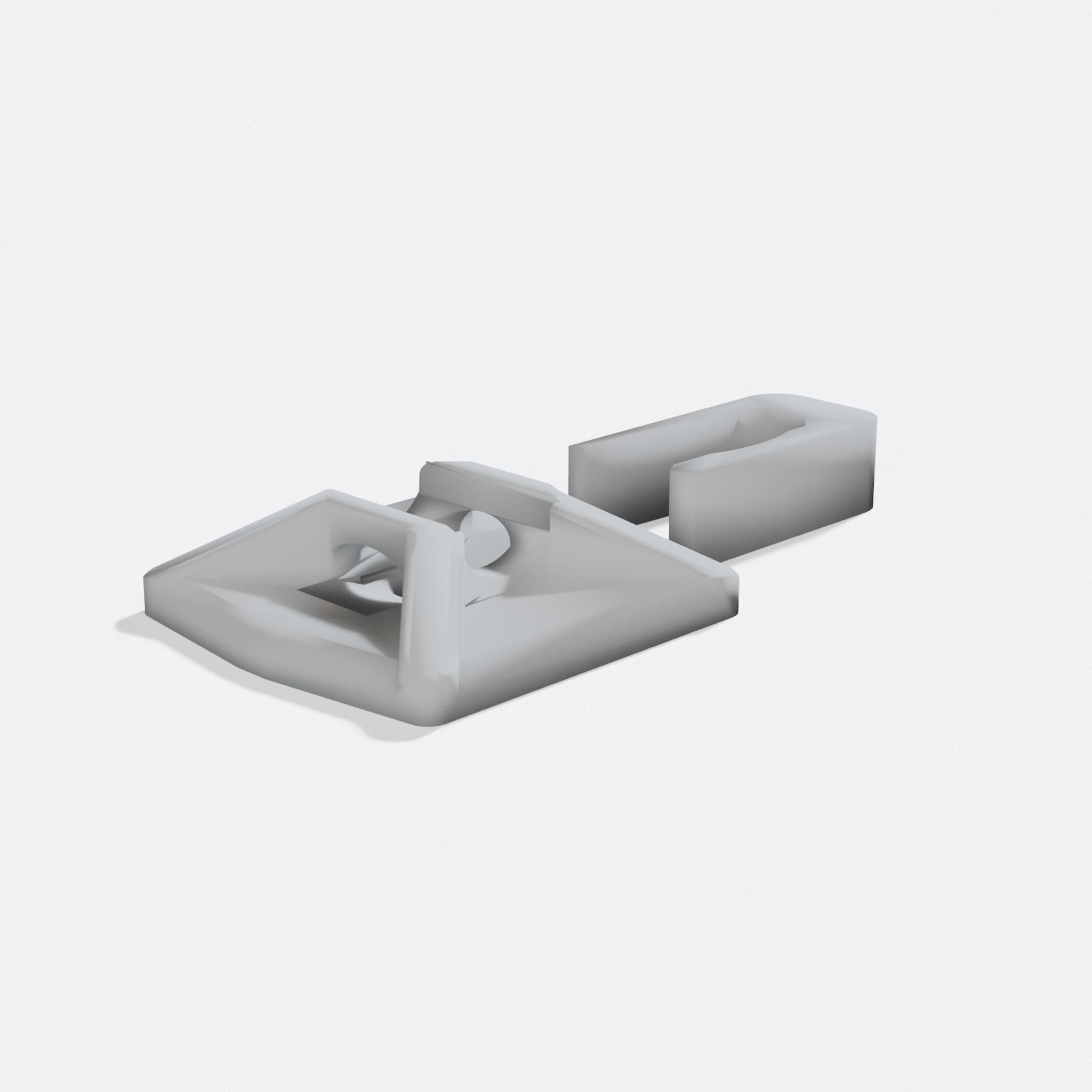 3D Printed Cable Tie Clip Organizer, turn three quarter