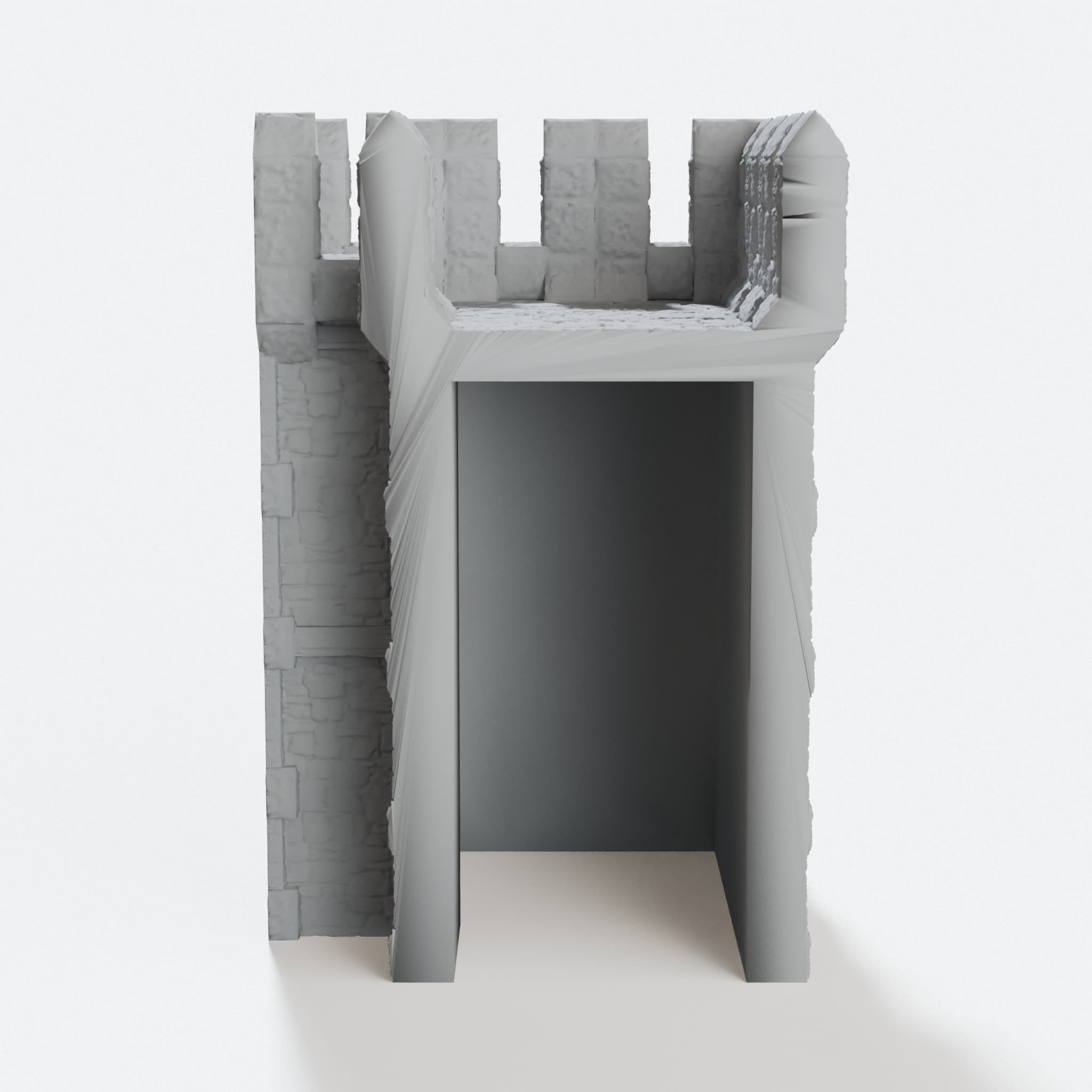 Building Wall Corner 3D Printed Toy for 28-32mm Figures, hero tilt
