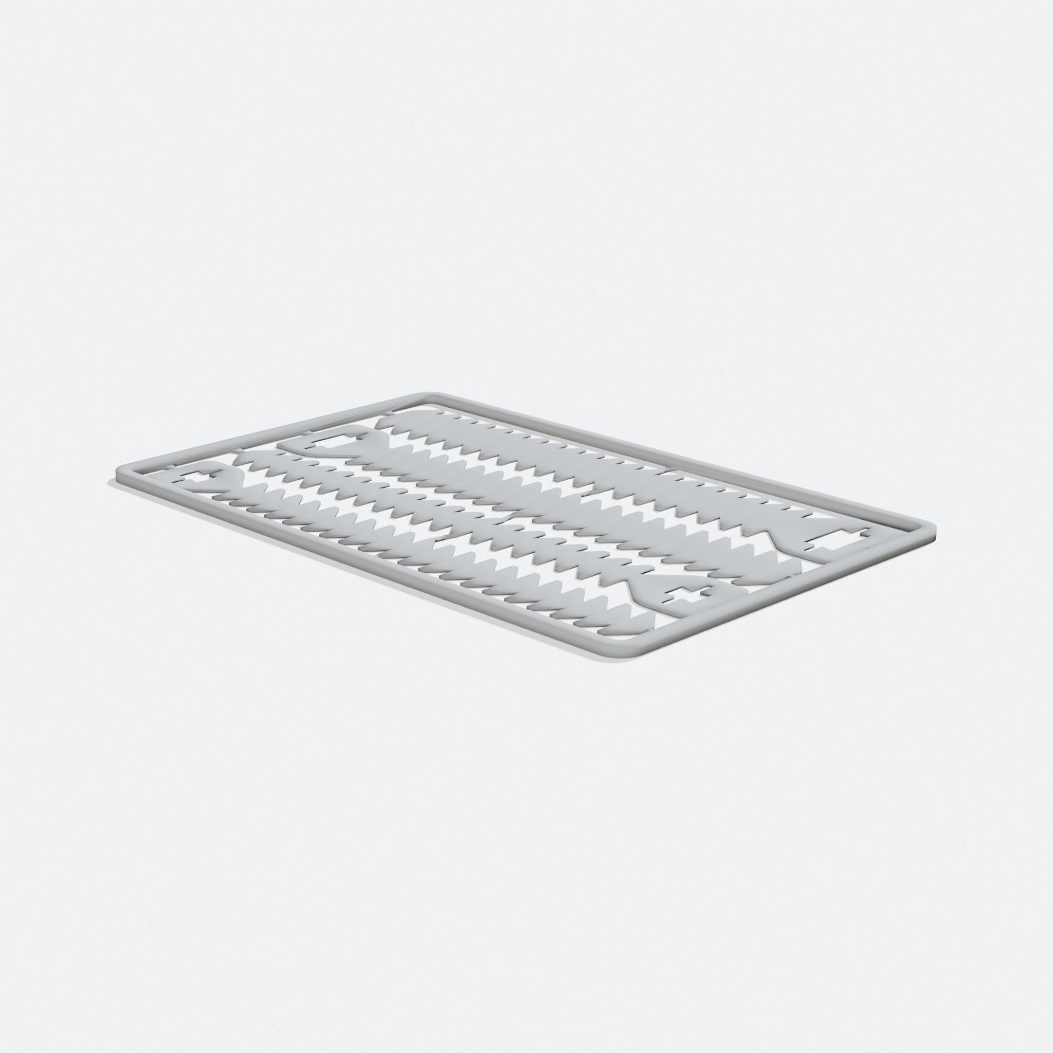 4-Pack Zipties for Your Wallet, 3D-Printed, turn three quarter