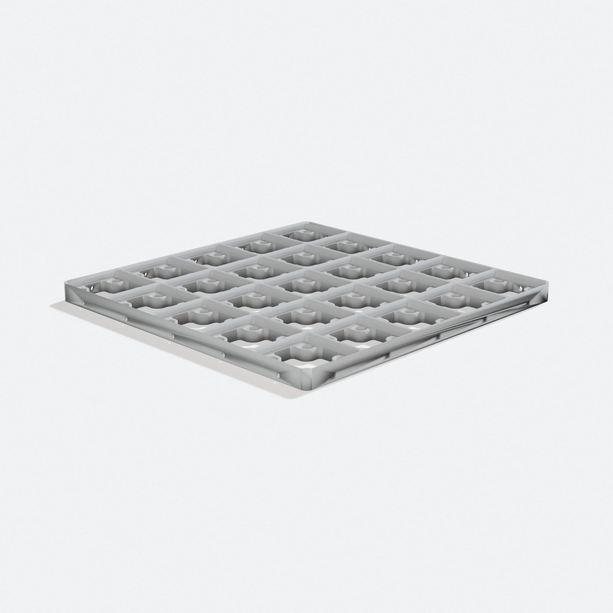 Gridfinity Baseplate 5×5, turn three quarter