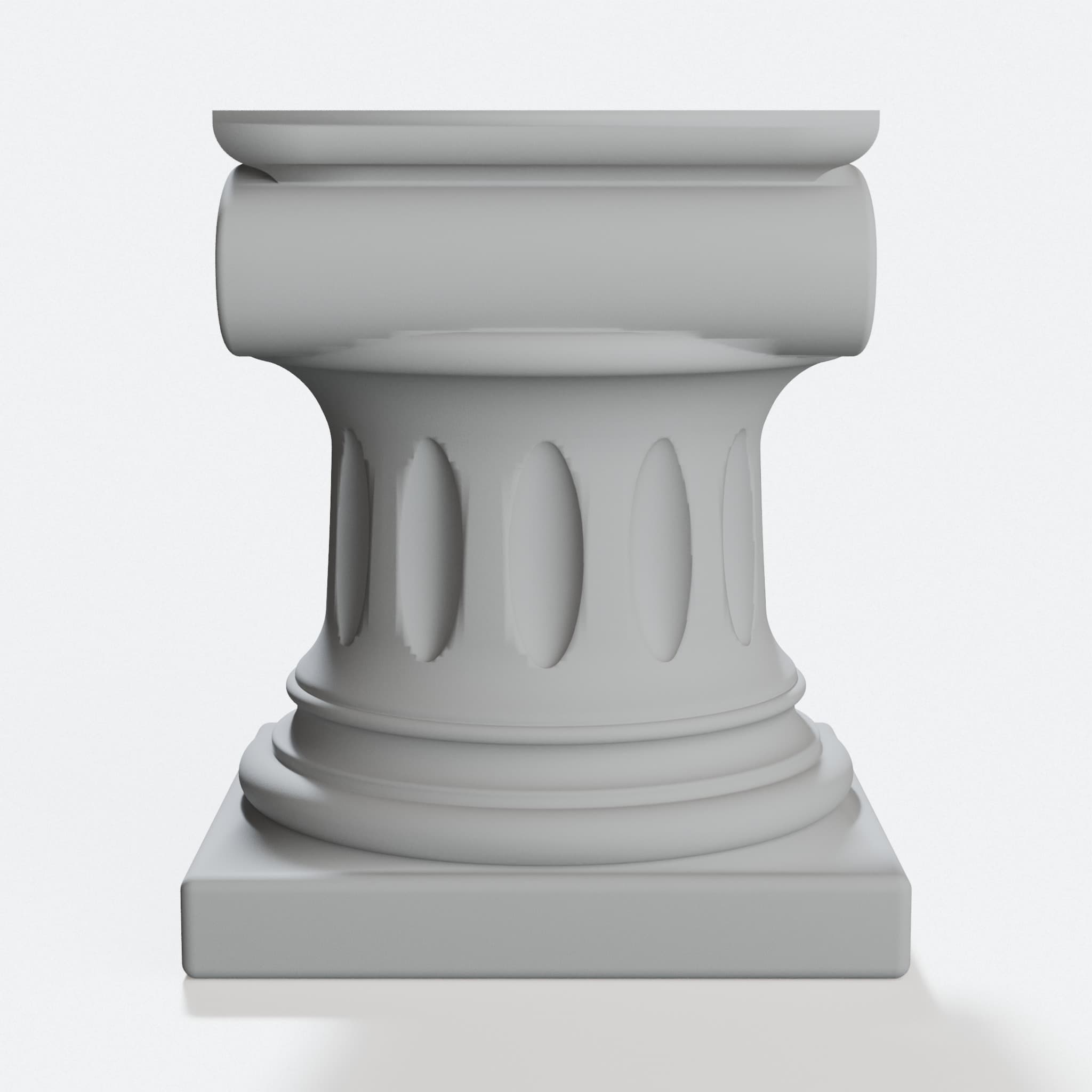 Mini Ionic Column Display Podium, Tiny Object Stand, hero tilt