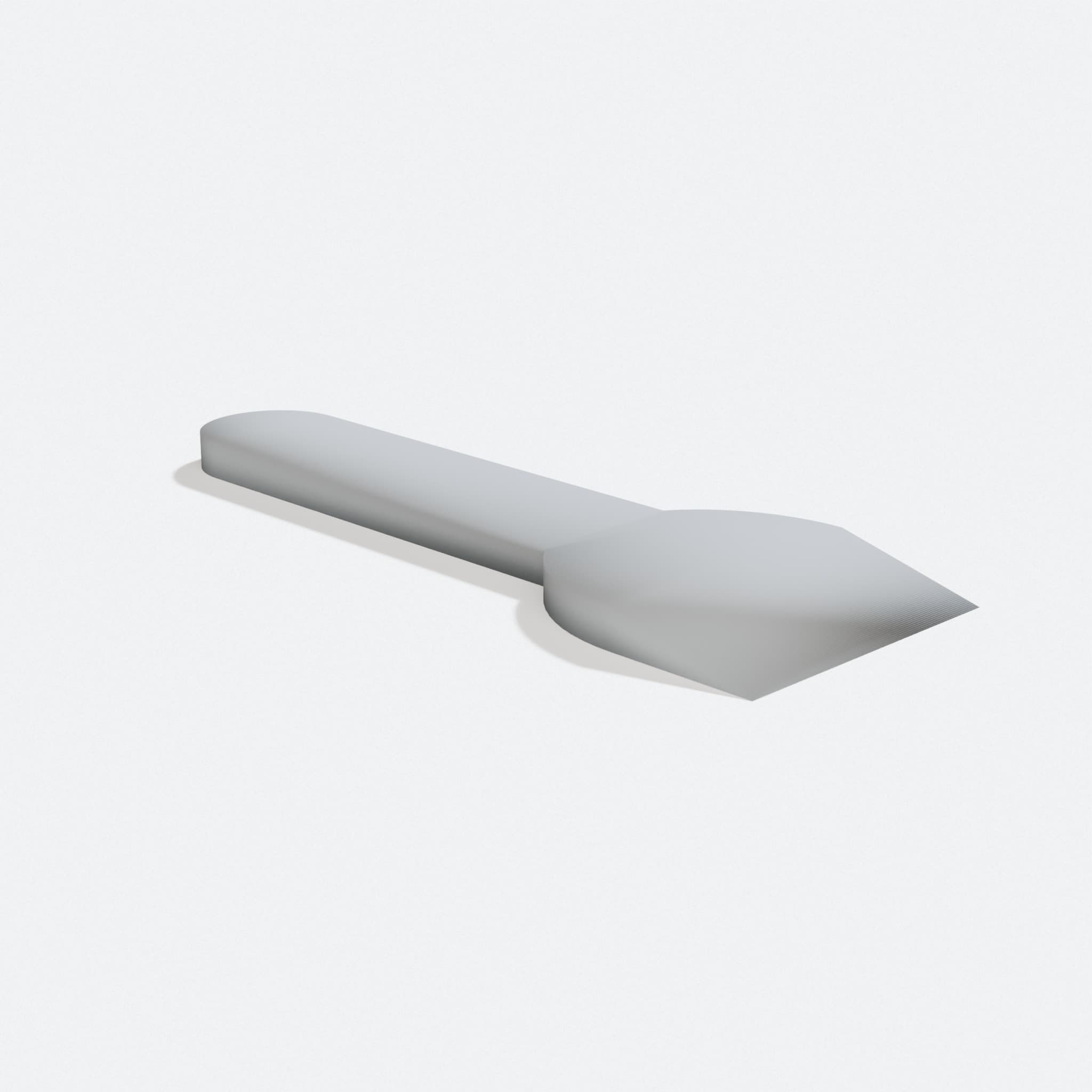 3D Printed Build Plate Scraper Tool, turn three quarter