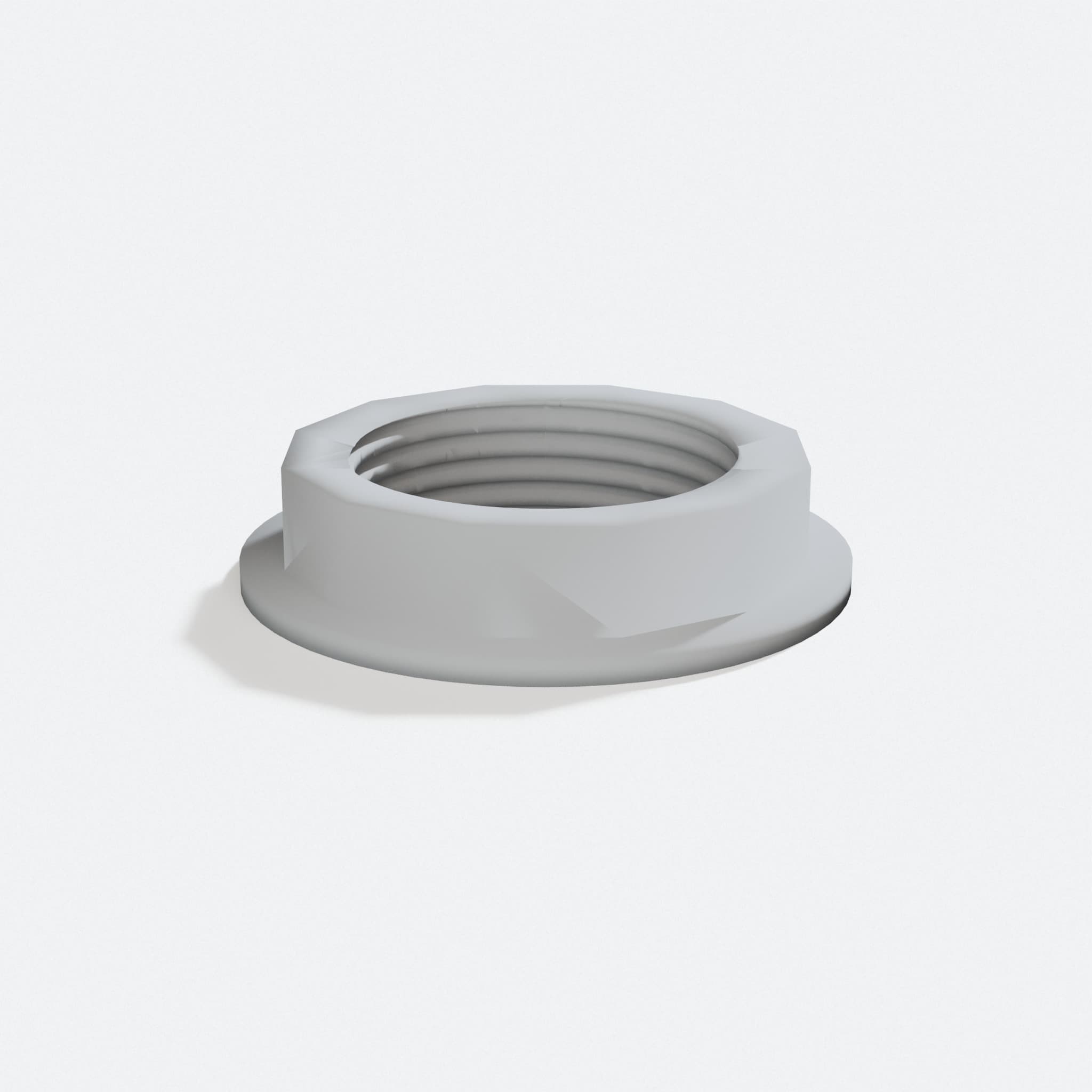 E14 Lamp Socket Replacement Nut, 3D Printed, turn three quarter