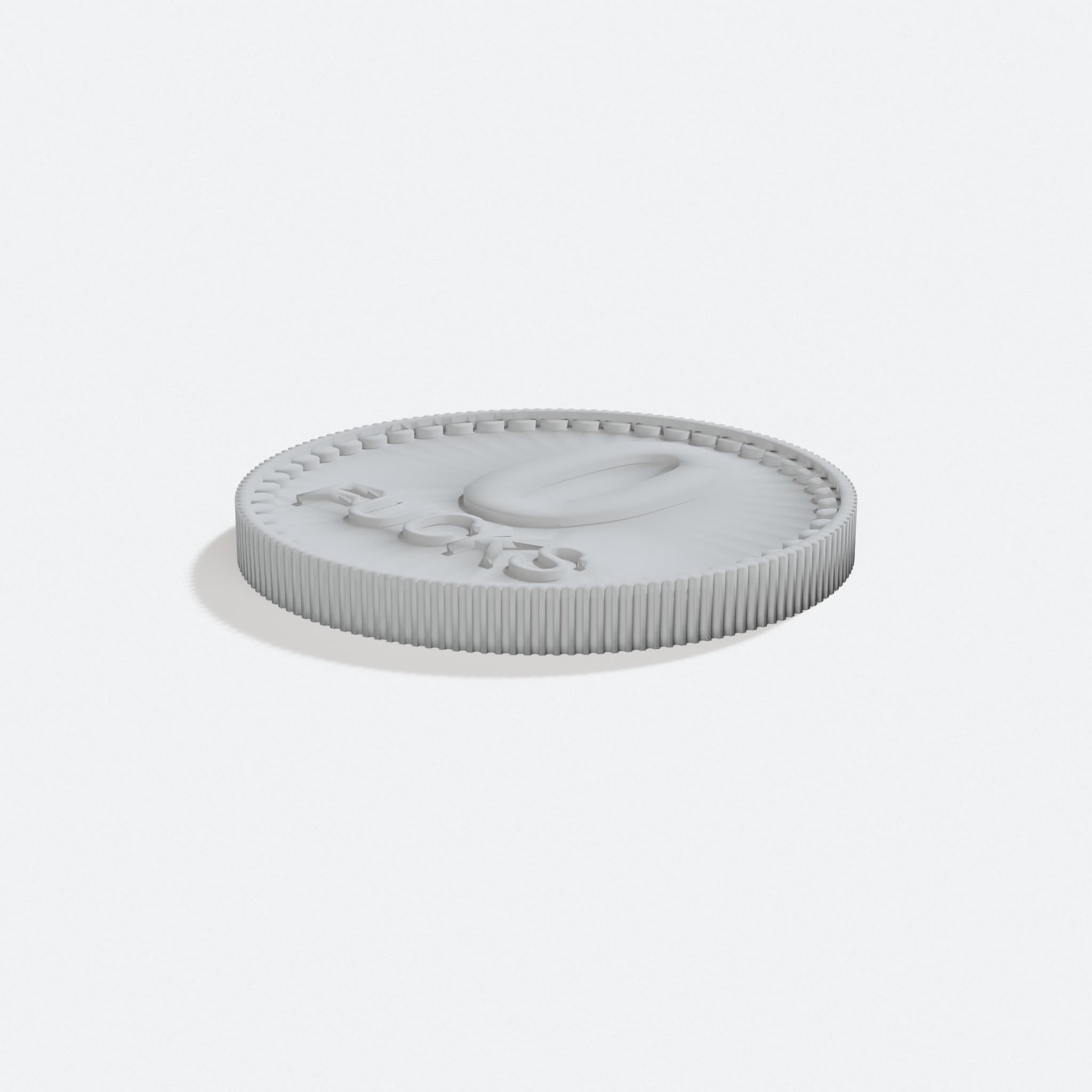 I Give Zero F*cks Coin - 3D Printed Toys, turn three quarter