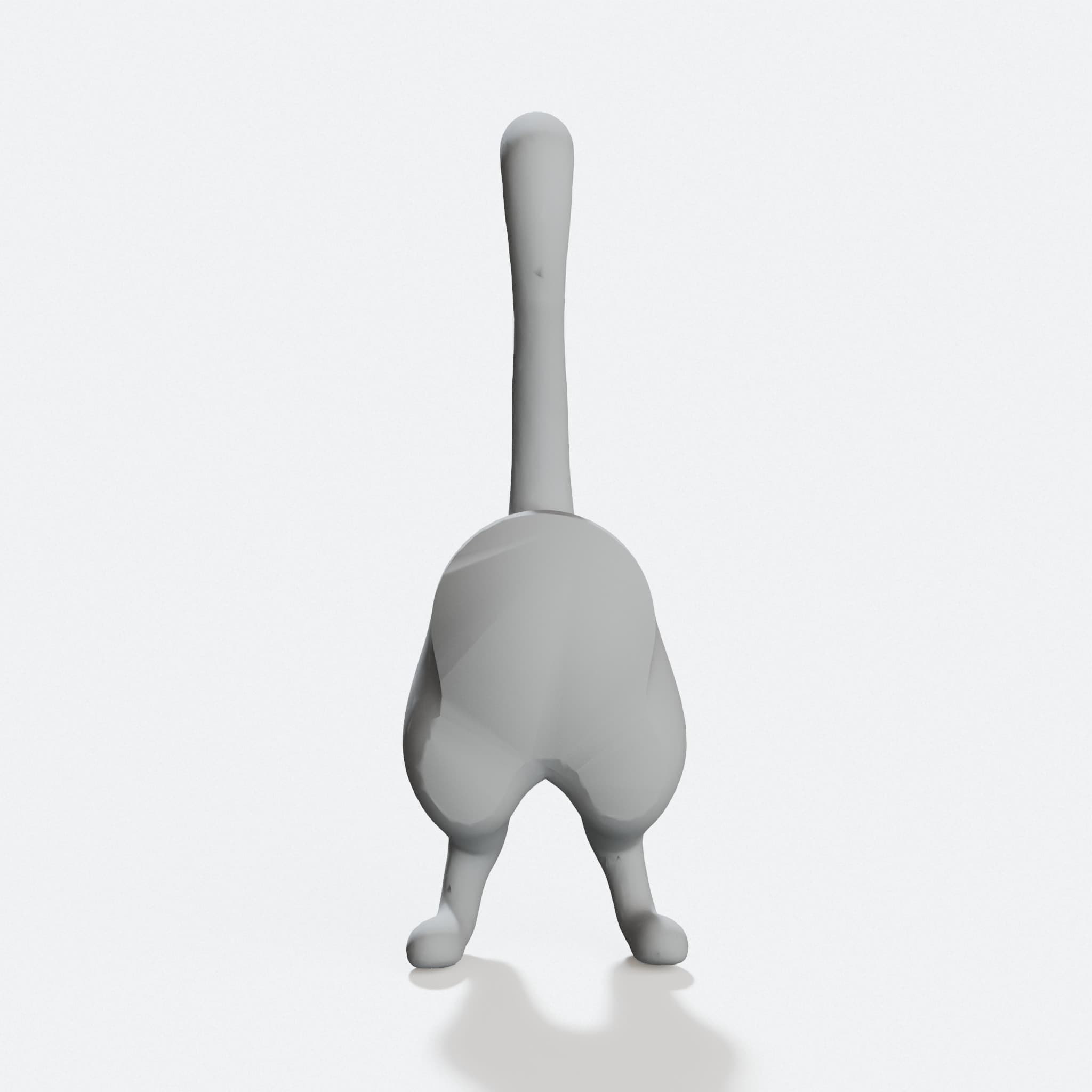 Cat Butt Key Hook 3D Printed Home Decor, hero tilt