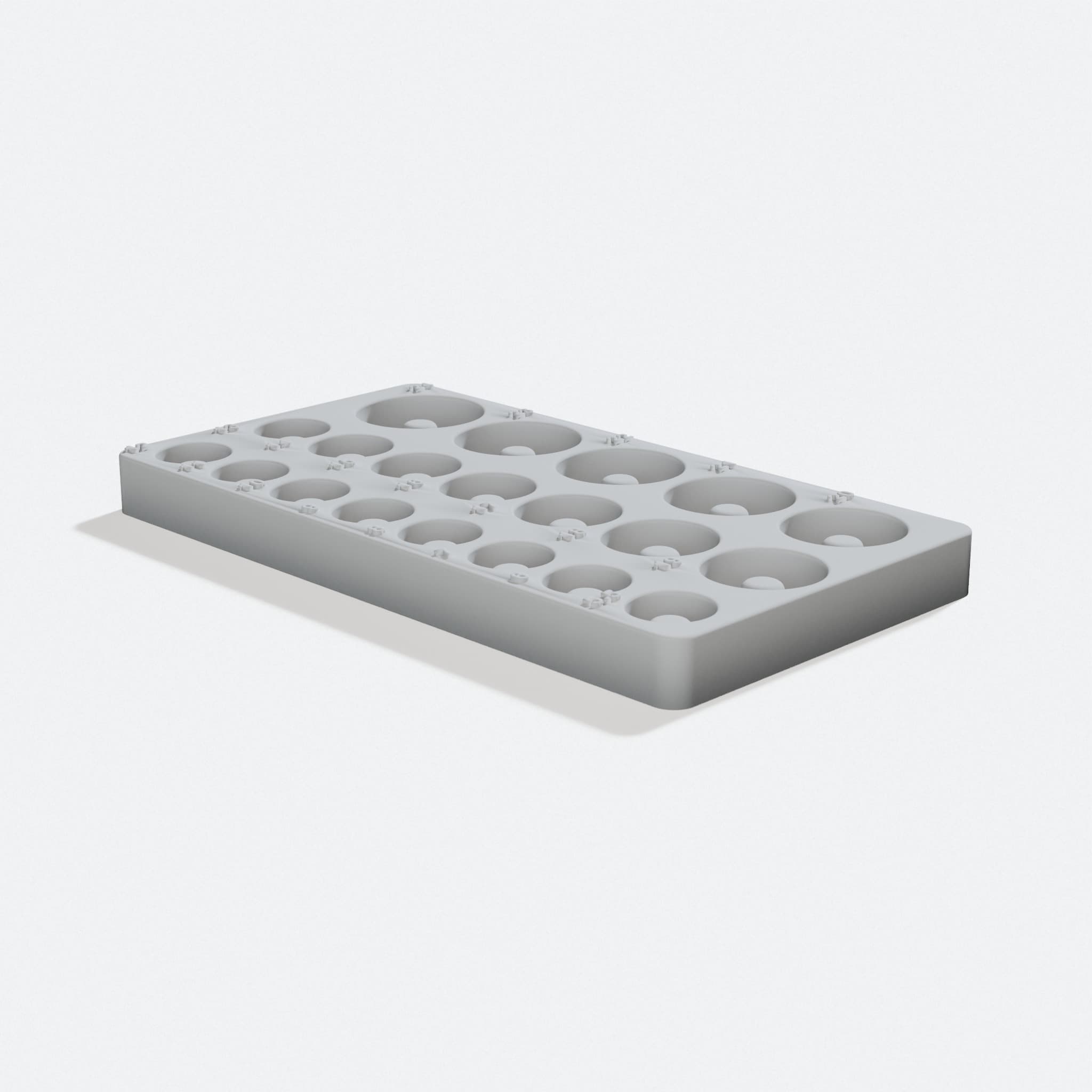 Socket Holder Tray for 5.5mm to 24mm Sockets, turn three quarter