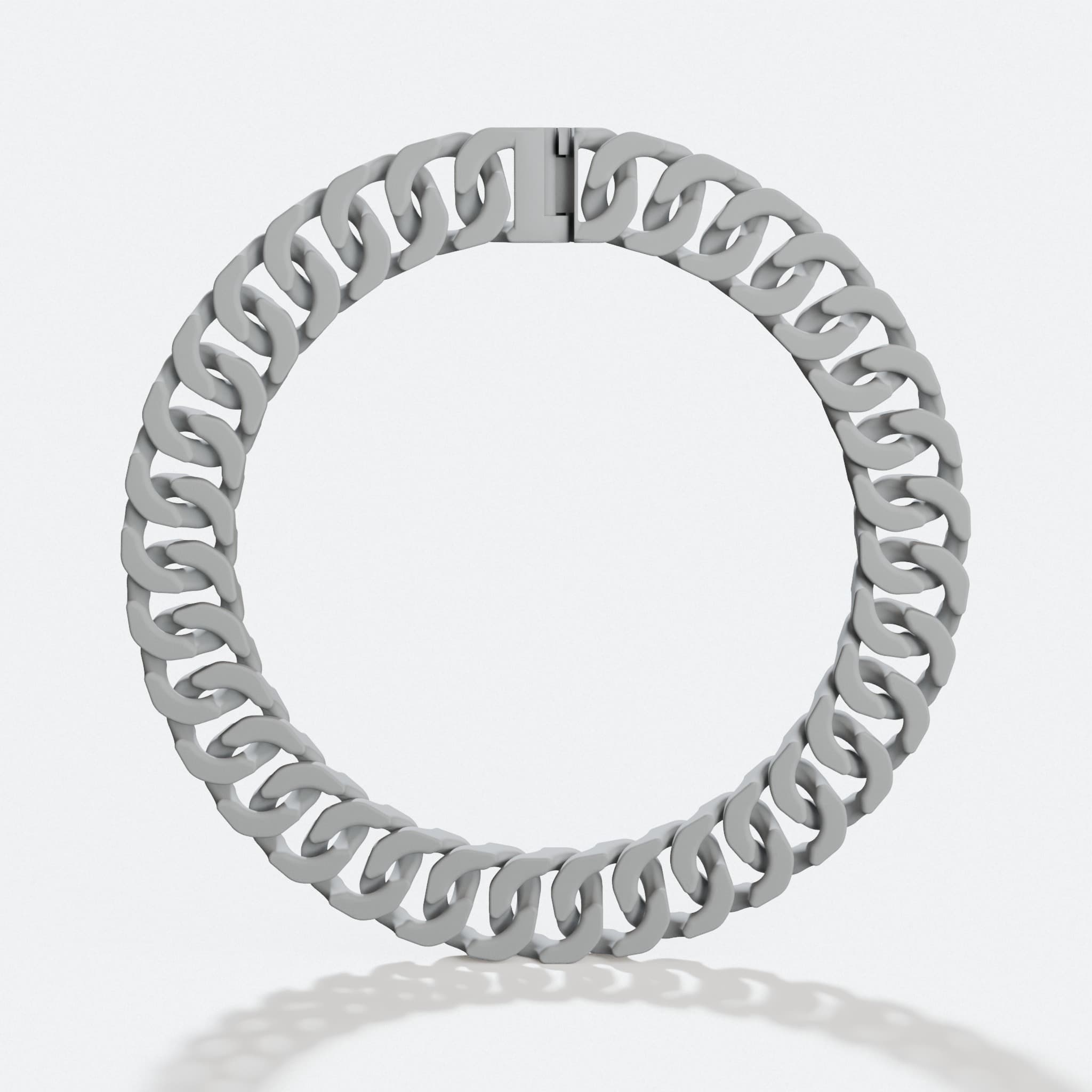 Chunky Chain 3D Printed Necklace, Print-in-Place, hero tilt