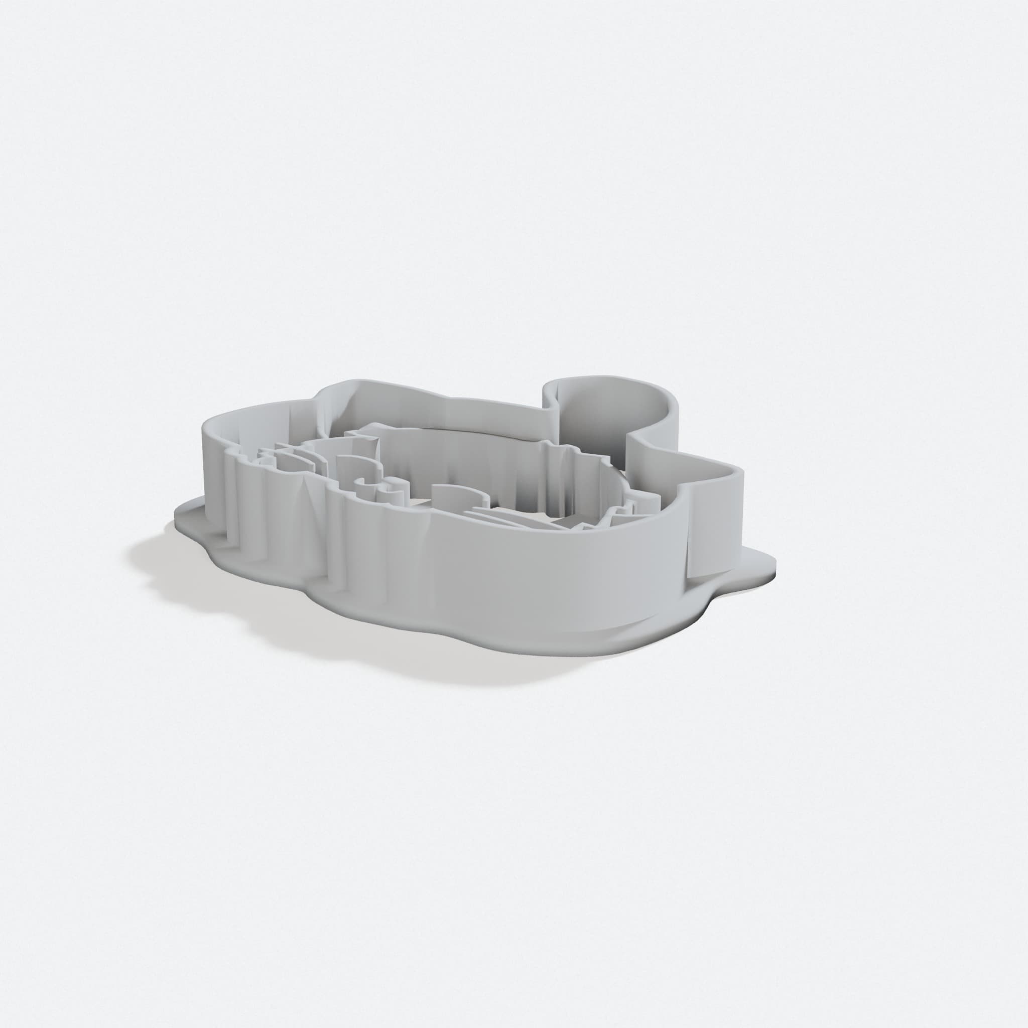 Cat 3D-Printed Cookie Cutter for Kitchen Fun, turn three quarter