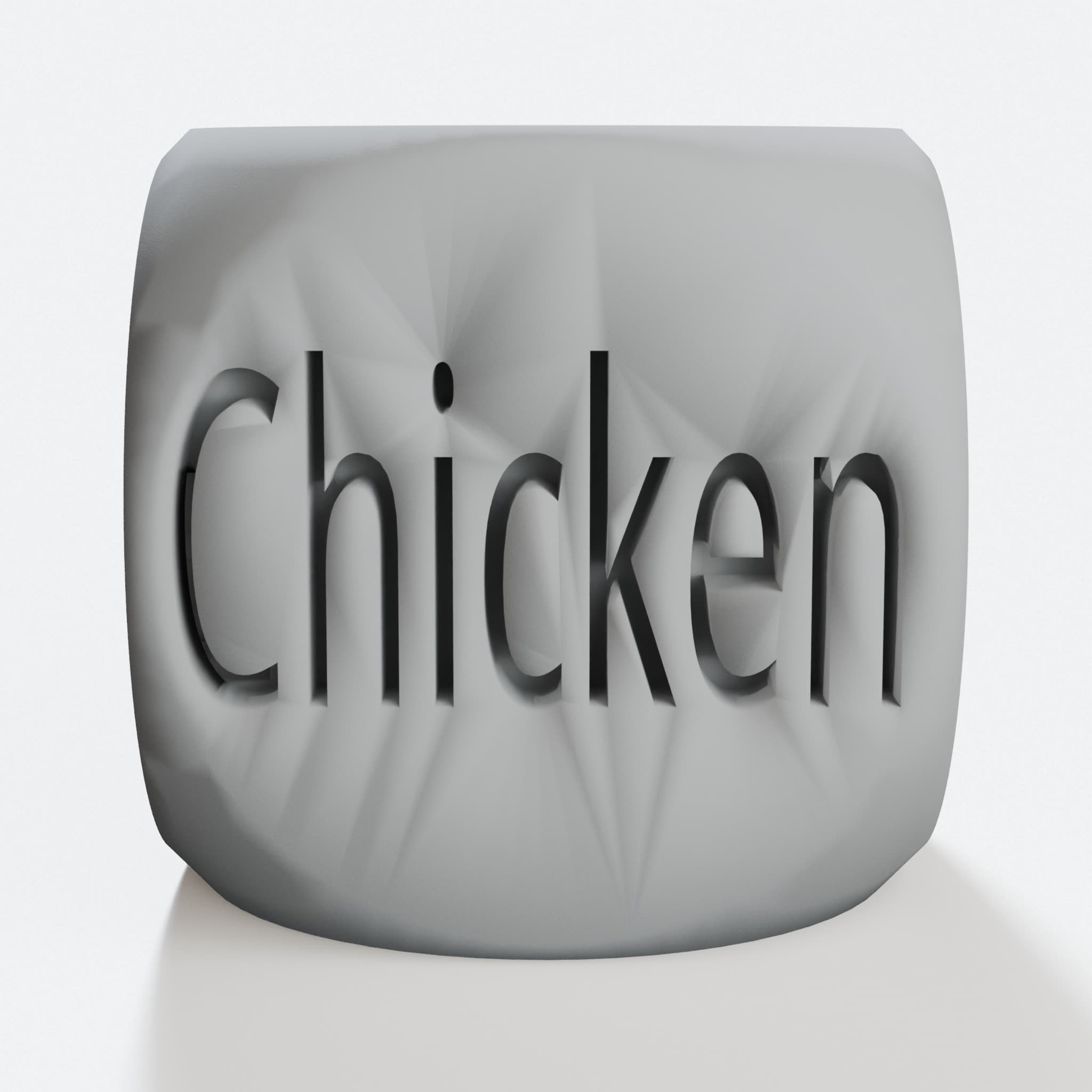 Food Decision Dice 3D Printed Toy, hero tilt