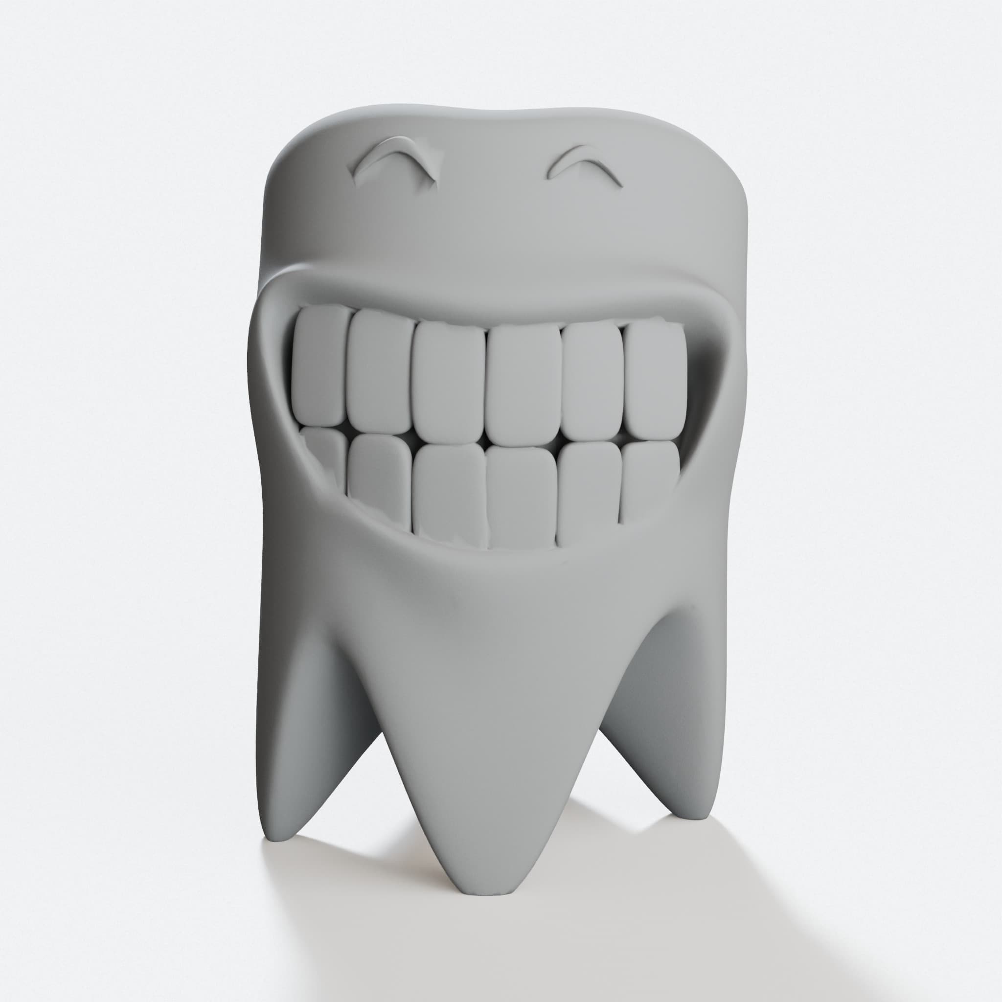 Smiling Toothbrush Holder, 3D Printed Home Decor, hero tilt