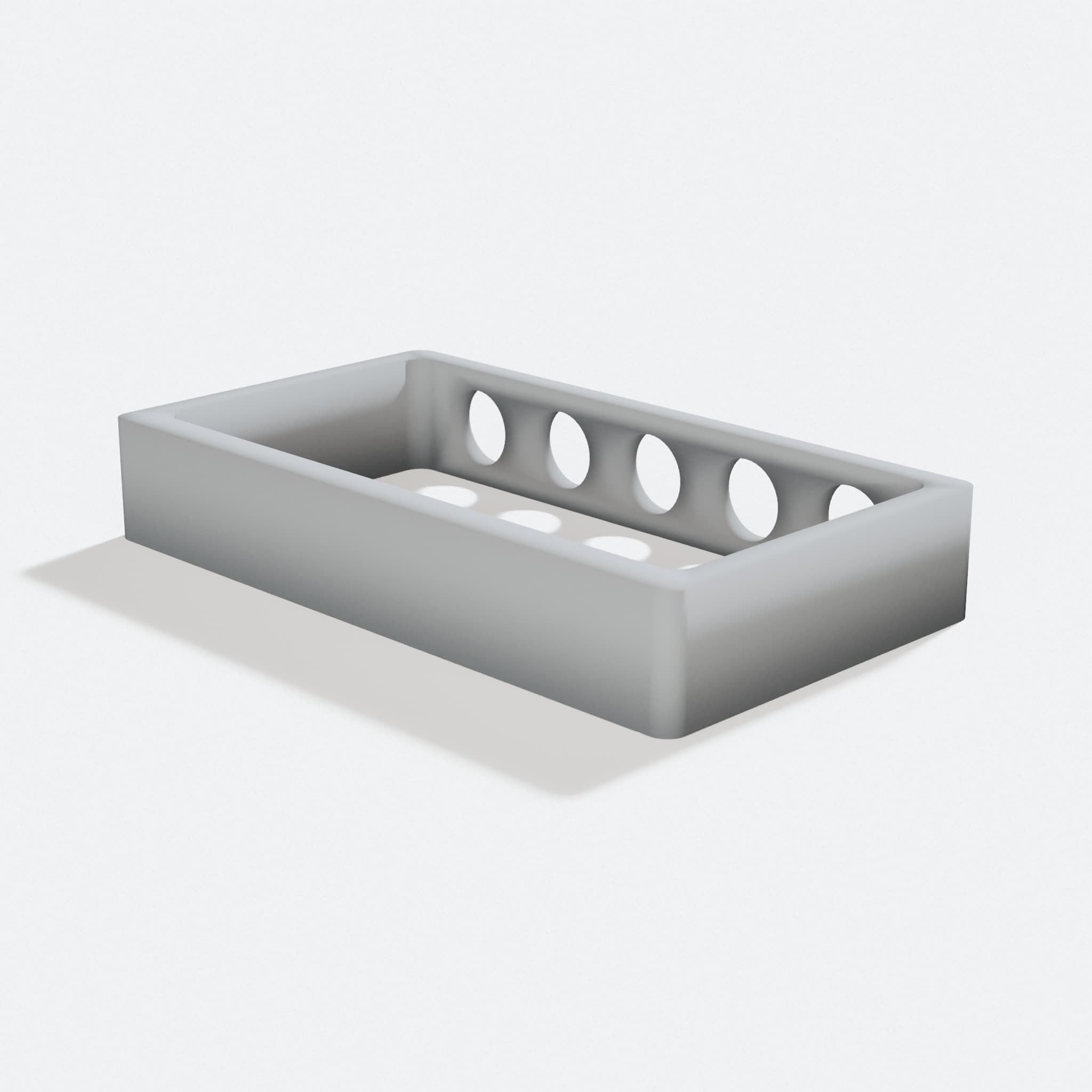 Toothbrush Holder for Five, 3D Printed Home Decor, turn three quarter