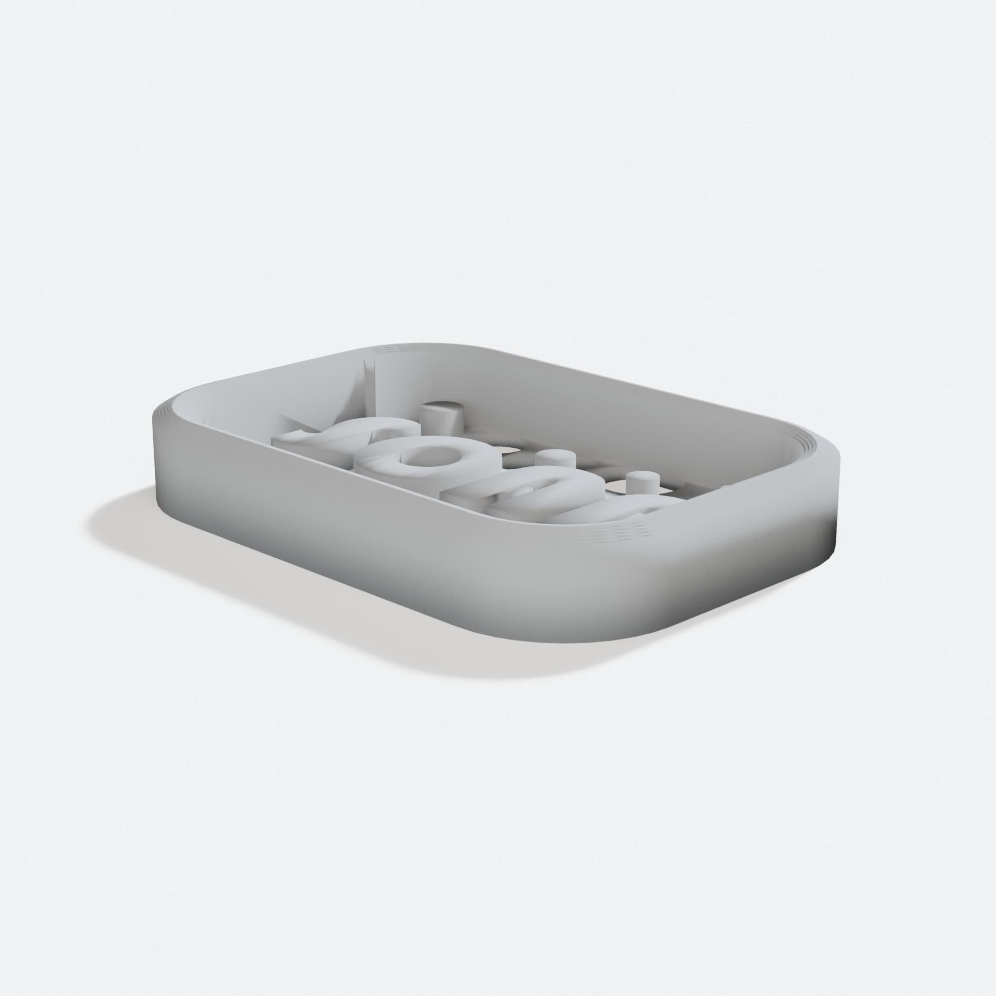 3D Printed Soap Dish, Customizable Home Decor, turn three quarter