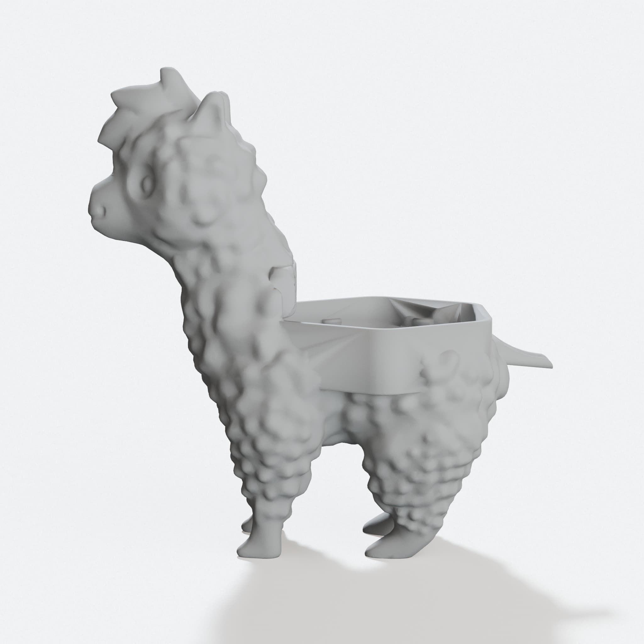 Alpaca Soap Holder 3D Printed Home Decor, hero tilt