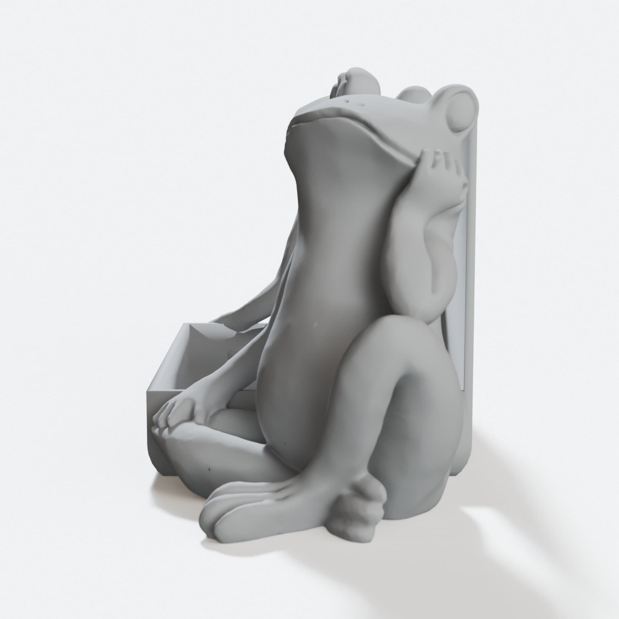 Frog Soap Dish, 3D Printed Home Decor for Bathroom, hero tilt