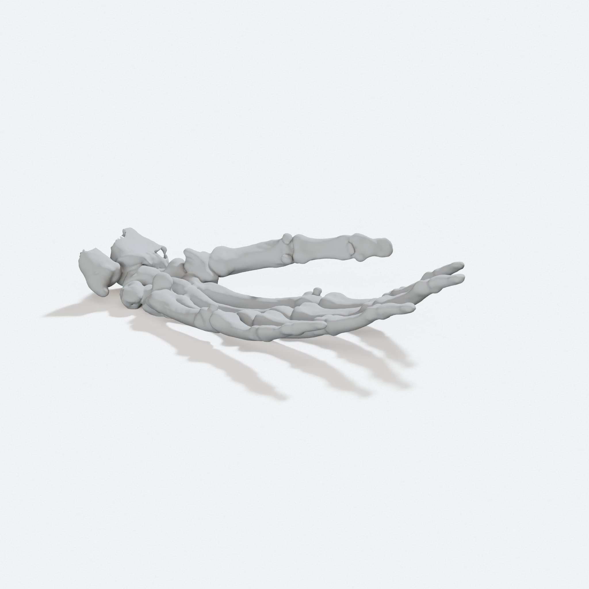 Skeleton Hand 3D Printed Soap Dish Home Decor, turn three quarter
