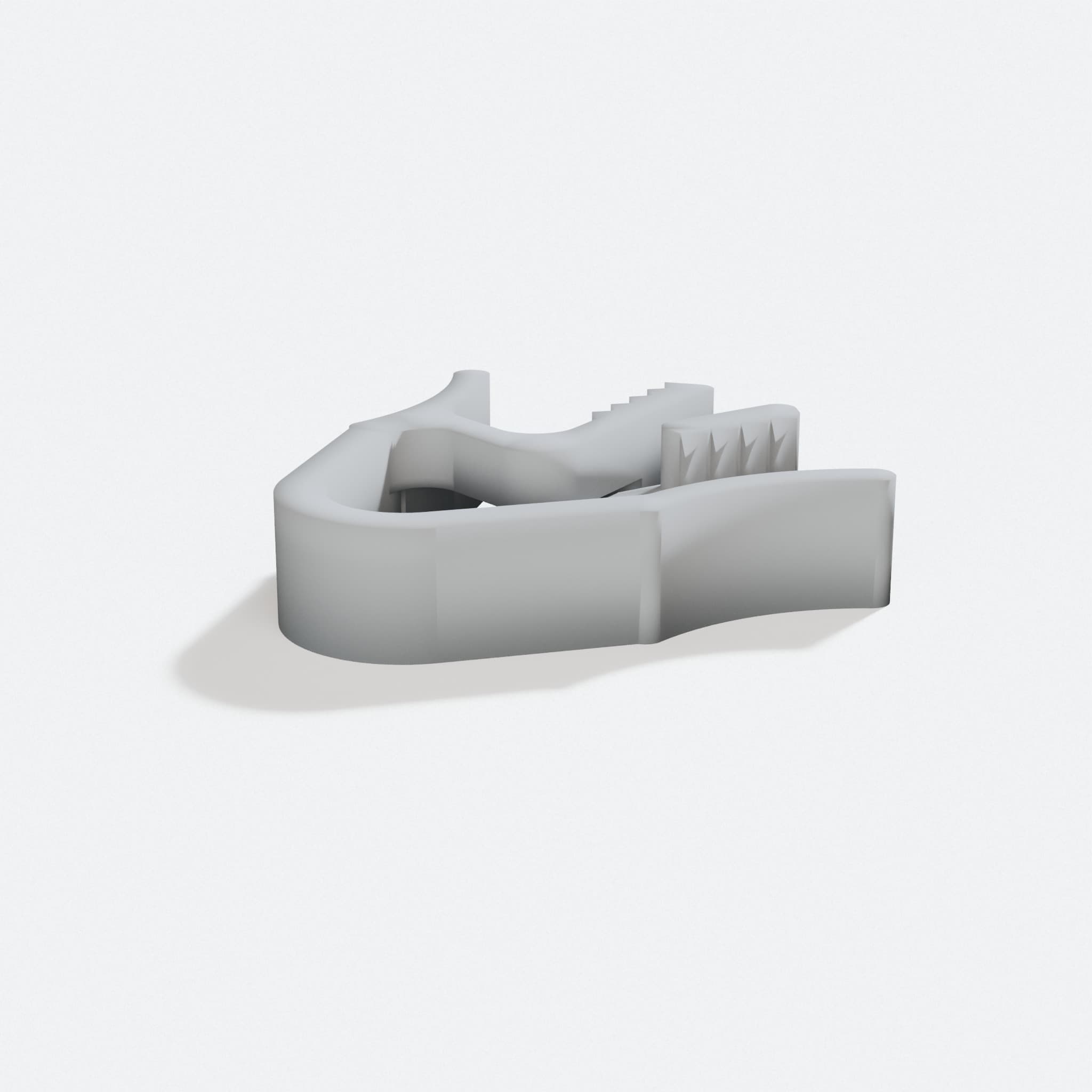 3D Printed Universal Clamp for Bathroom Decor, turn three quarter