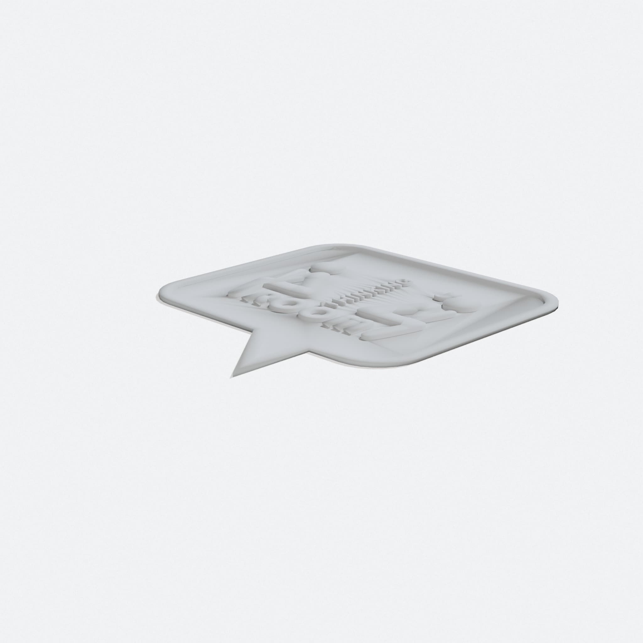 3D Printed WC Door Sign Plaque, turn three quarter