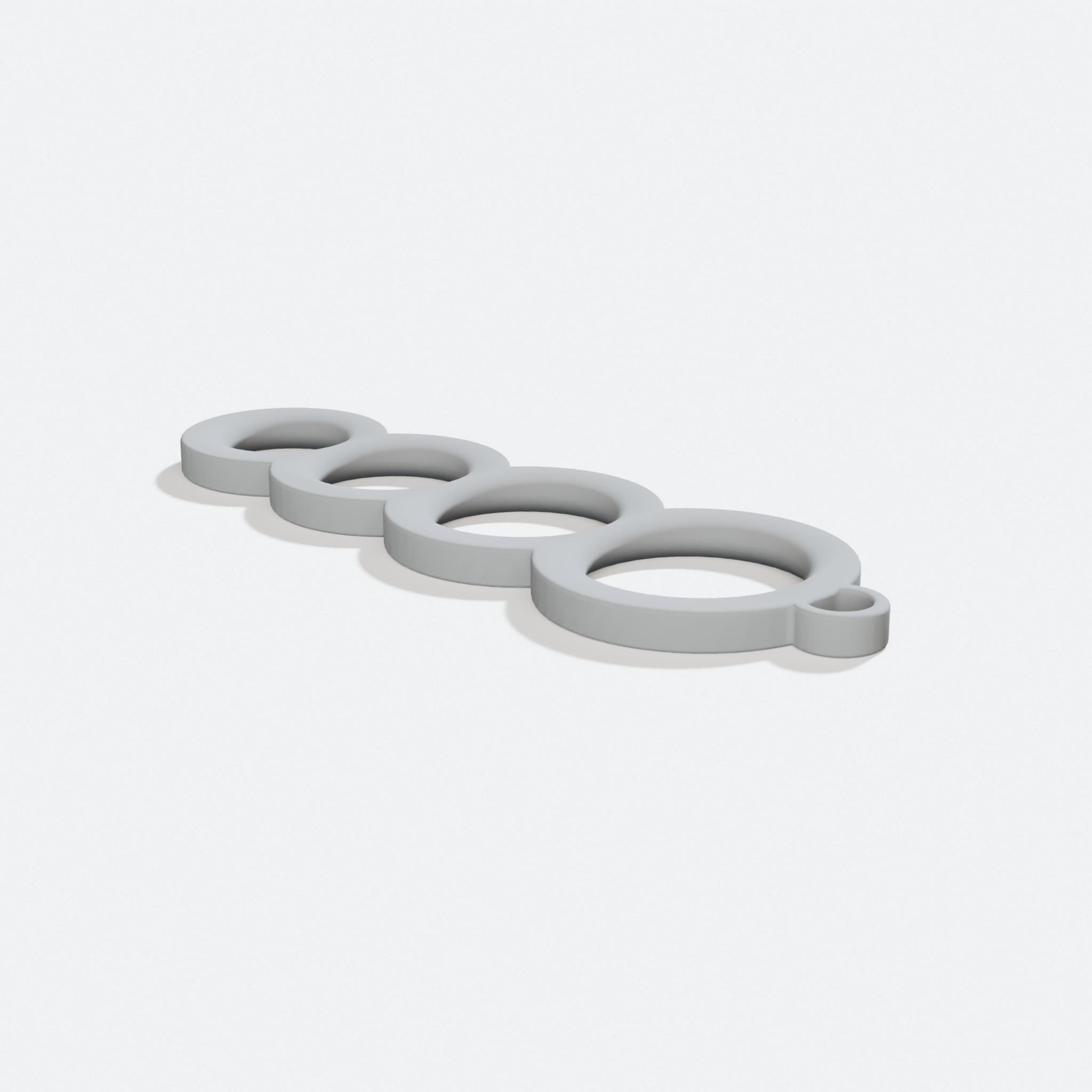3D Printed Spaghetti Measure Tool for 1-4 Servings, turn three quarter